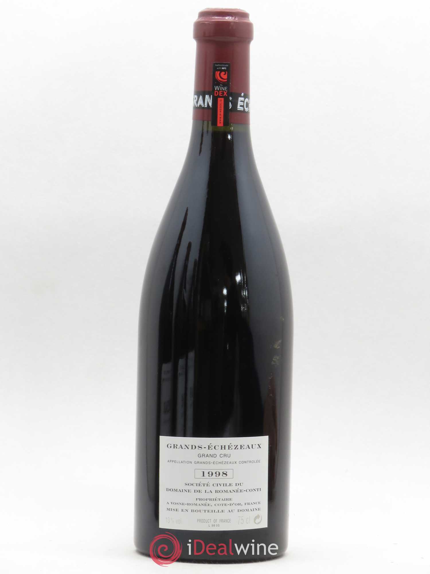 Grands-Echezeaux Grand Cru Domaine de la Romanée-Conti 1998 - Lot de 1 bouteille - 1