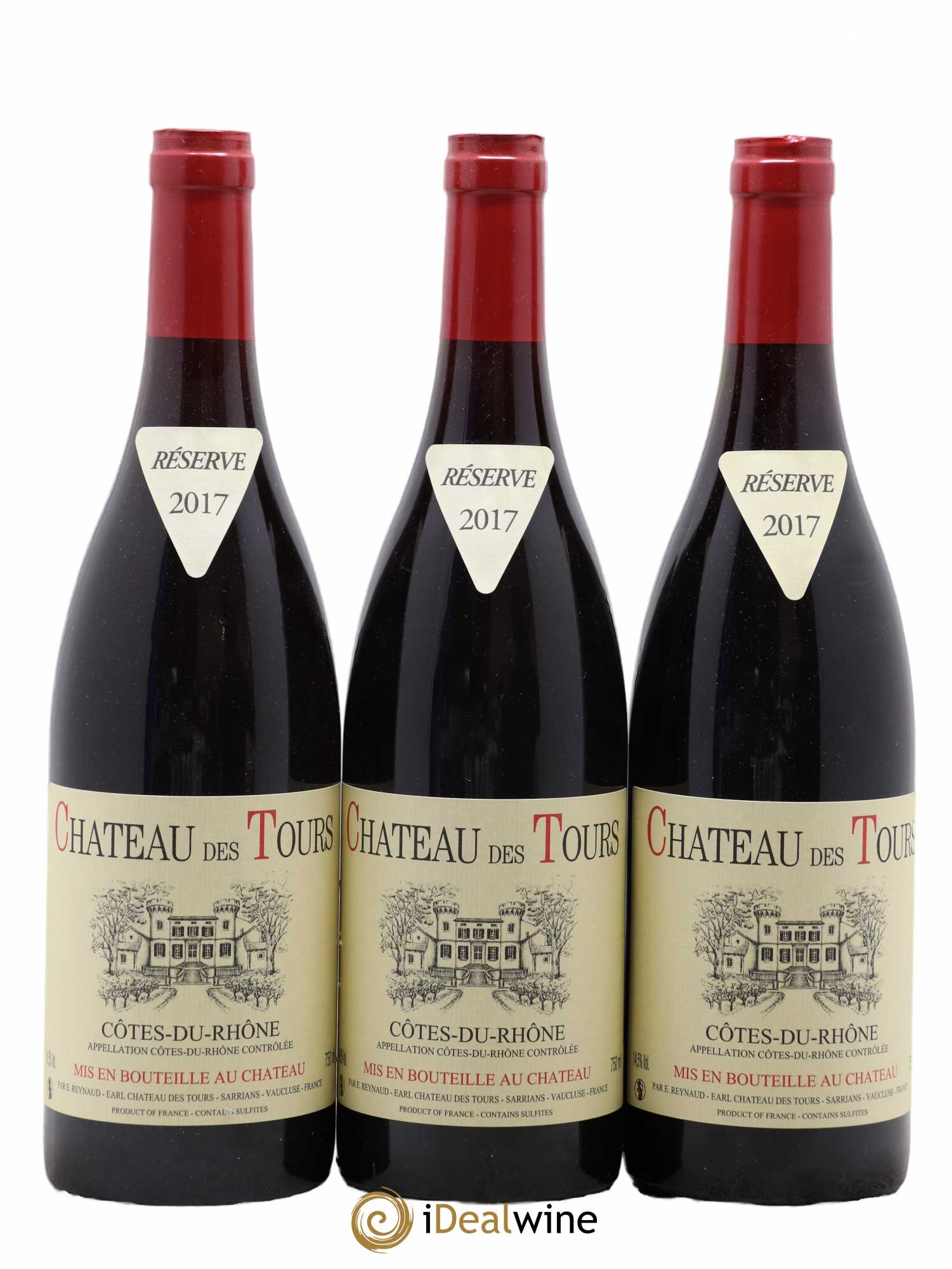 Côtes-du-Rhône Château des Tours Emmanuel Reynaud 2017 - Posten von 3 Flaschen - 0