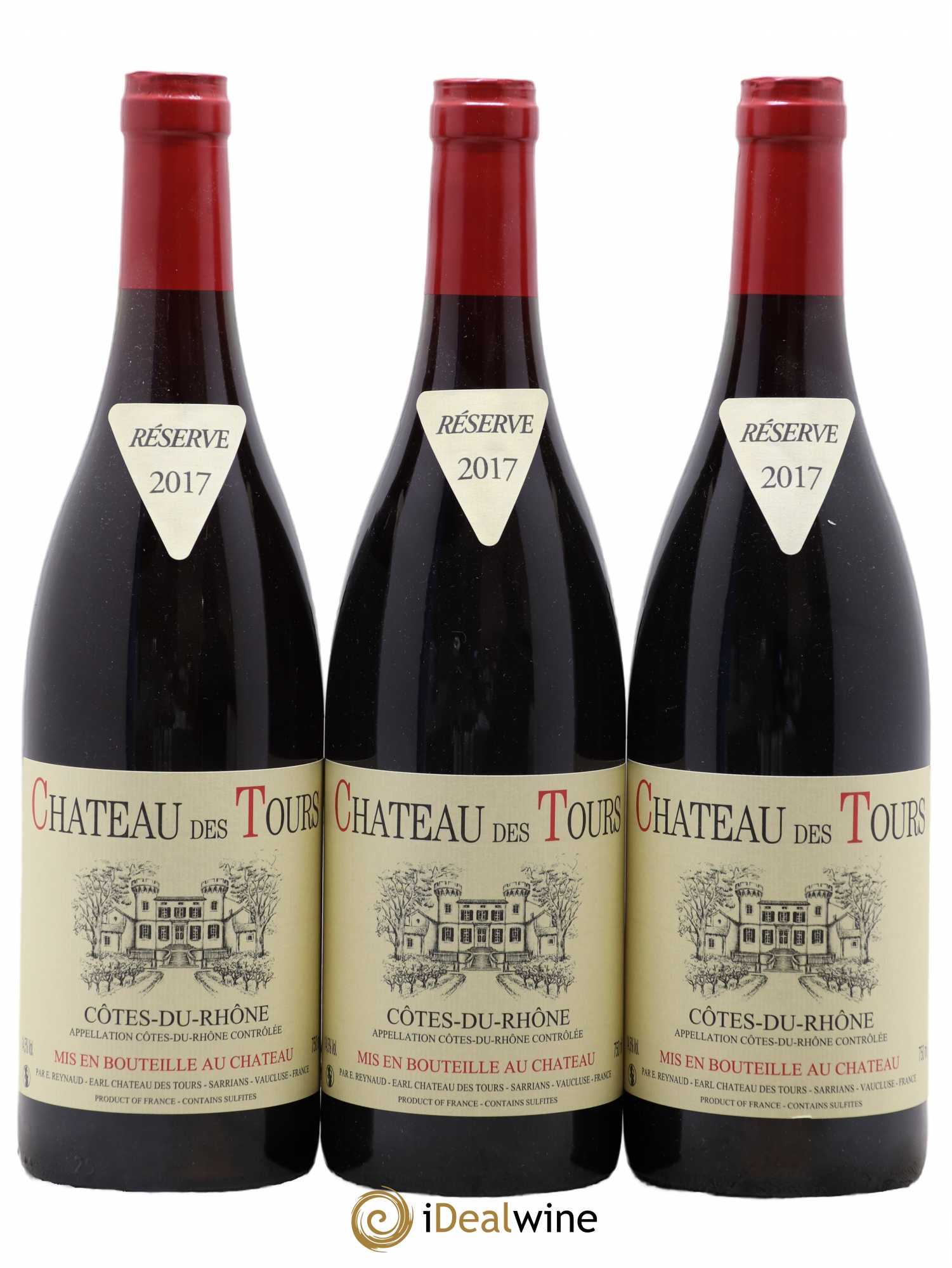 Côtes-du-Rhône Château des Tours Emmanuel Reynaud 2017 - Lotto di 3 bottiglie - 0