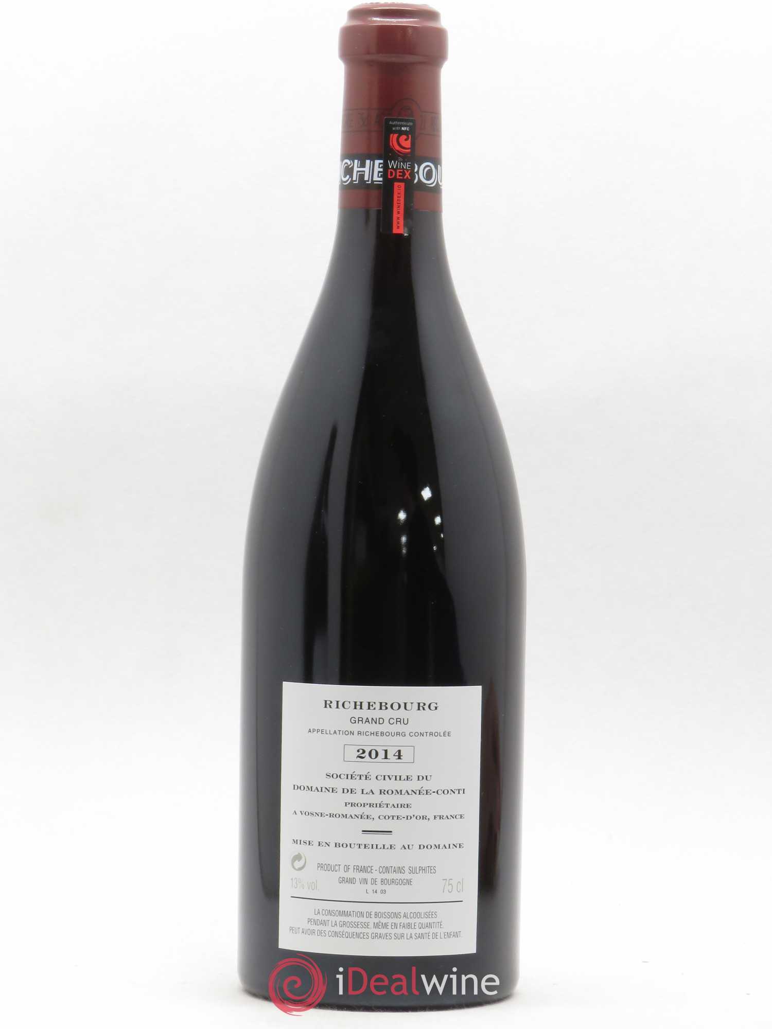 Richebourg Grand Cru Domaine de la Romanée-Conti 2014 - Lot de 1 bouteille - 1