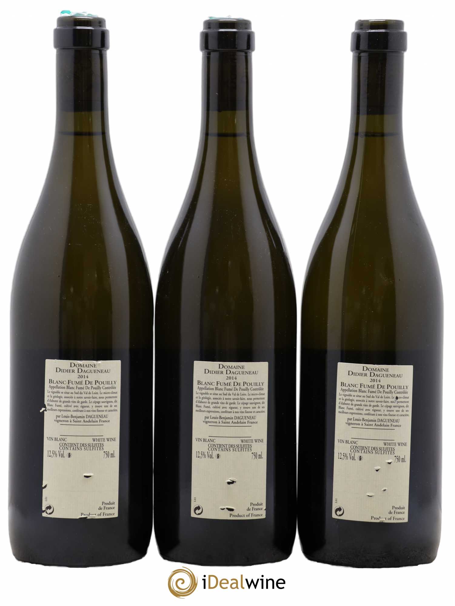 Vin de France Blanc Fumé Dagueneau (Domaine Didier - Louis-Benjamin) 2014 - Lot de 3 bouteilles - 1