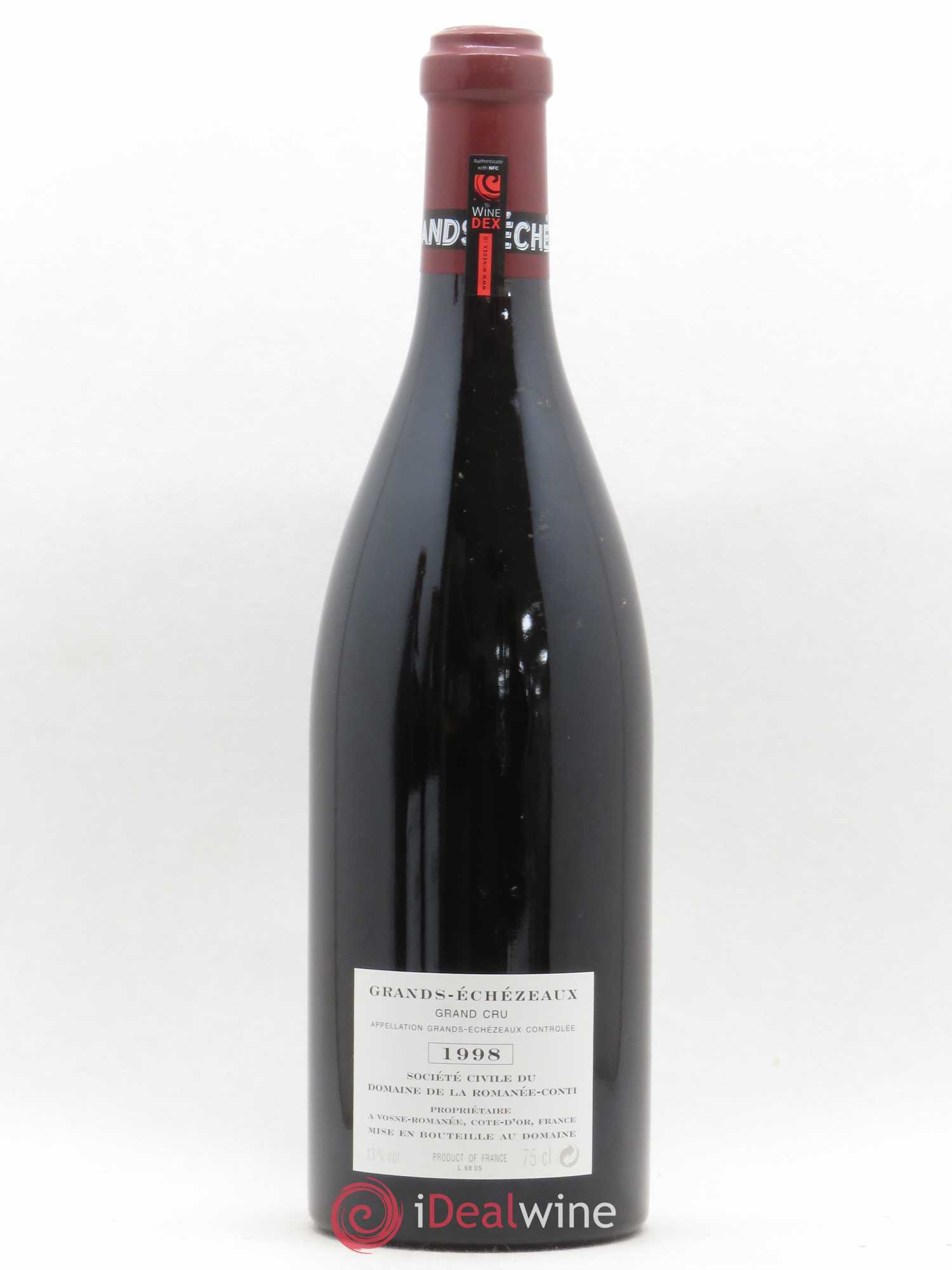 Grands-Echezeaux Grand Cru Domaine de la Romanée-Conti 1998 - Lot de 1 bouteille - 1