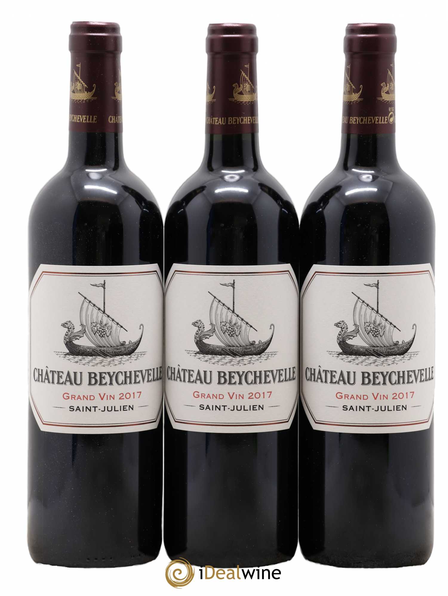 Château Beychevelle 4ème Grand Cru Classé 2017 - Lot de 3 bouteilles - 0