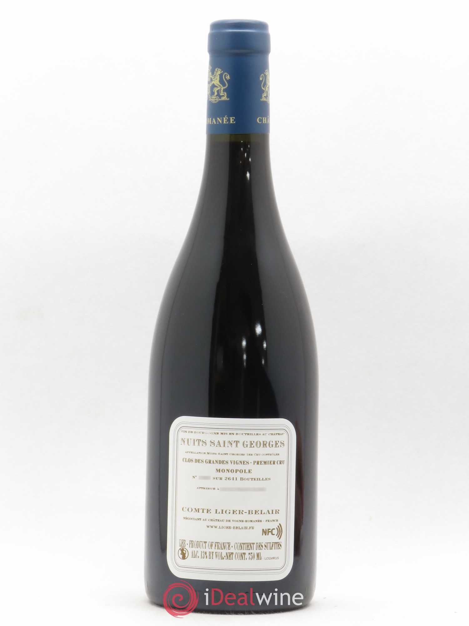 Nuits-Saint-Georges 1er Cru Clos des Grandes Vignes Comte Liger-Belair (Domaine du) 2015 - Lot de 1 bouteille - 1