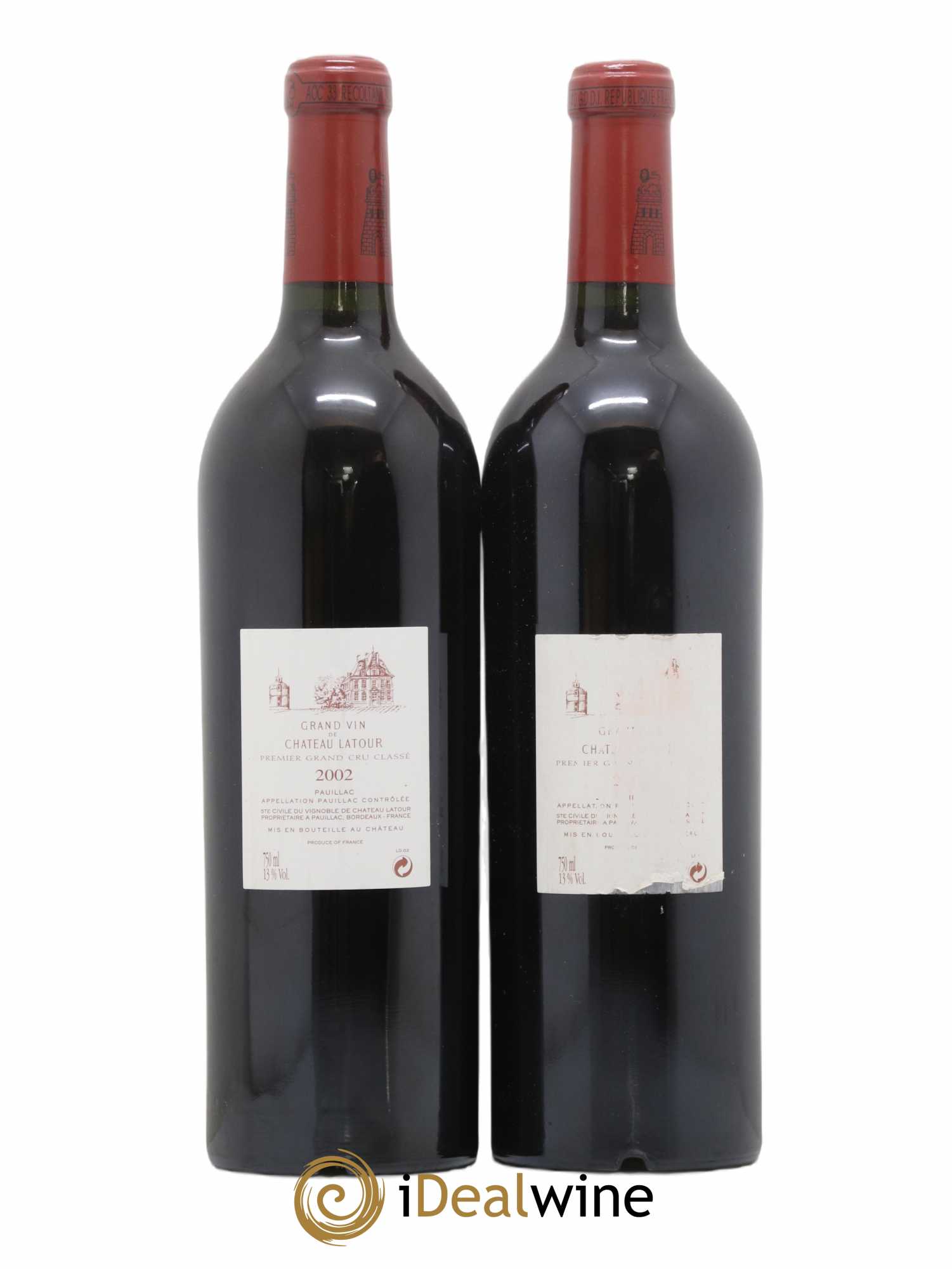 Château Latour 1er Grand Cru Classé 2002 - Lot of 2 bottles - 1