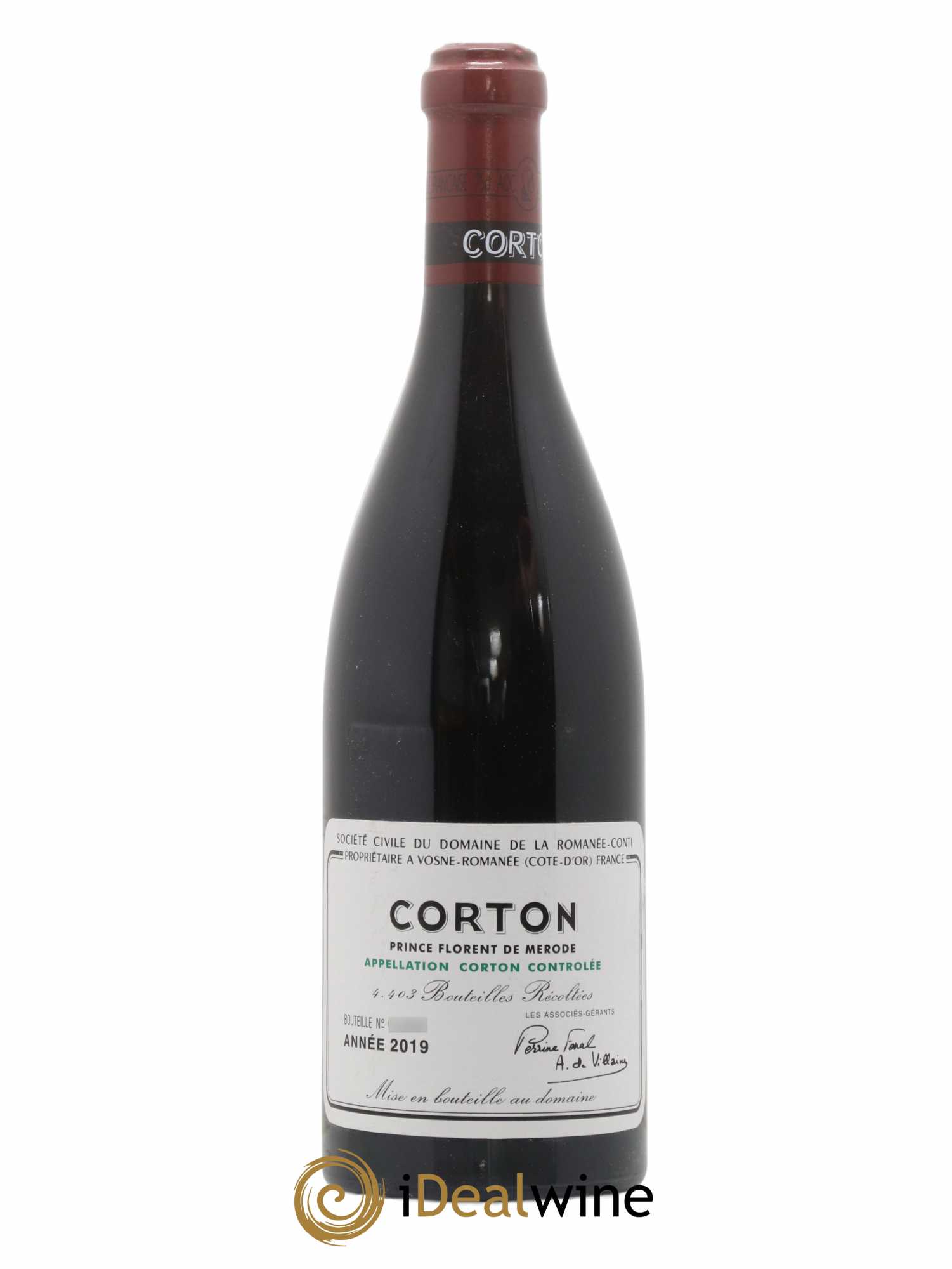Corton Grand Cru Domaine de la Romanée-Conti 2019 - Lot de 1 bouteille - 0
