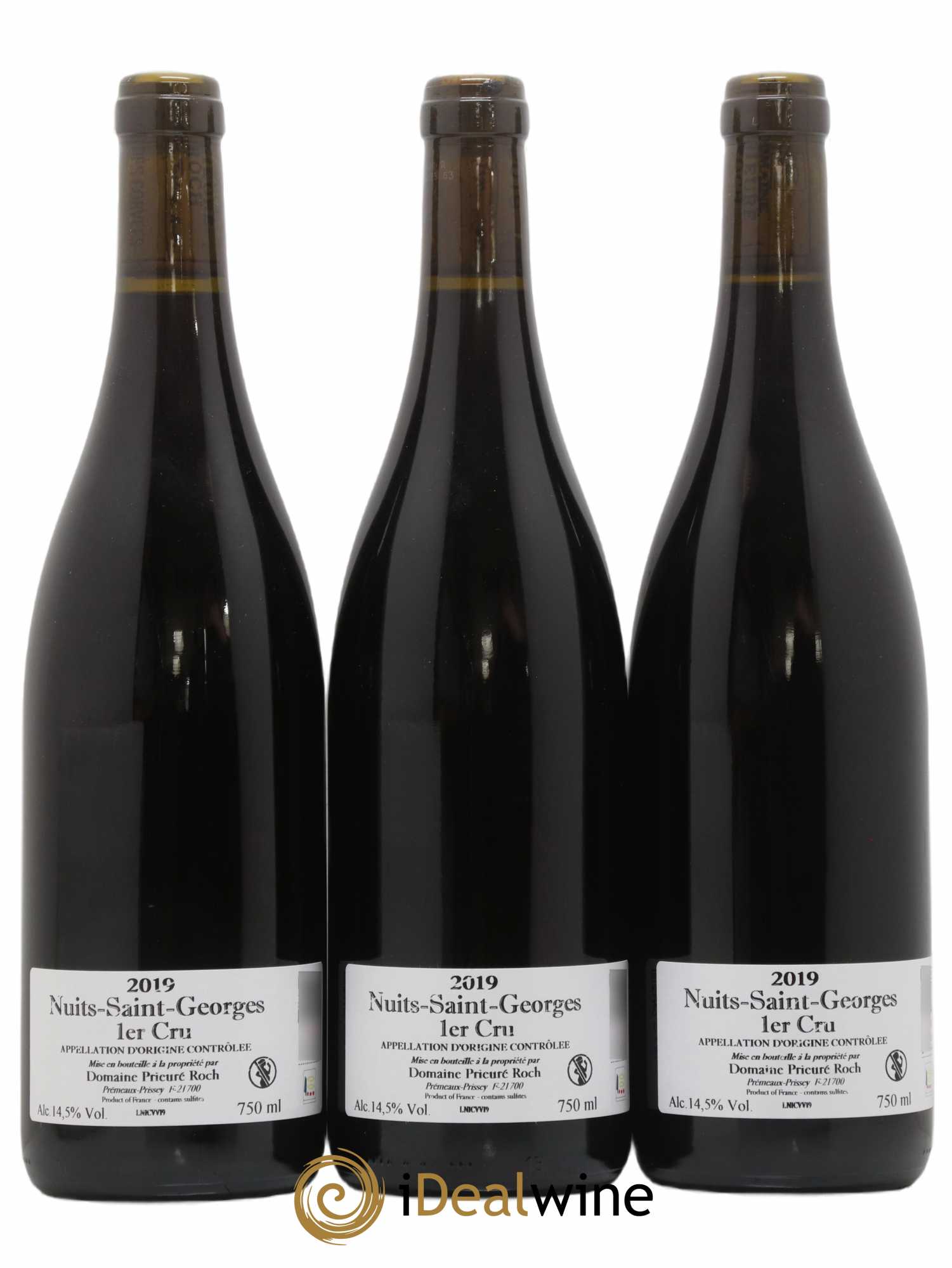 Nuits-Saint-Georges 1er Cru Vieilles Vignes Prieuré Roch 2019 - Lotto di 3 bottiglie - 1