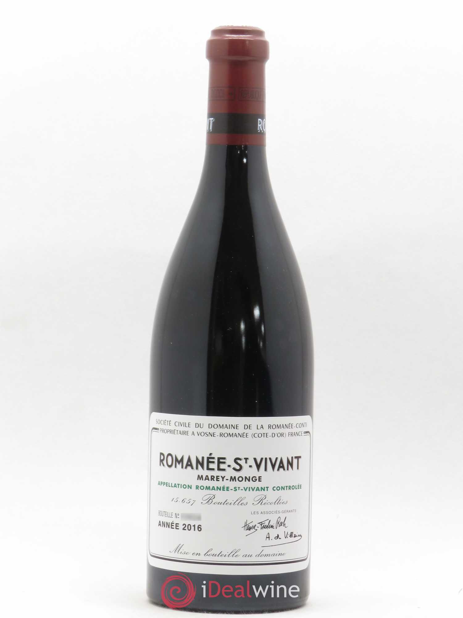 Romanée-Saint-Vivant Grand Cru Domaine de la Romanée-Conti 2016 - Lot de 1 bouteille - 0