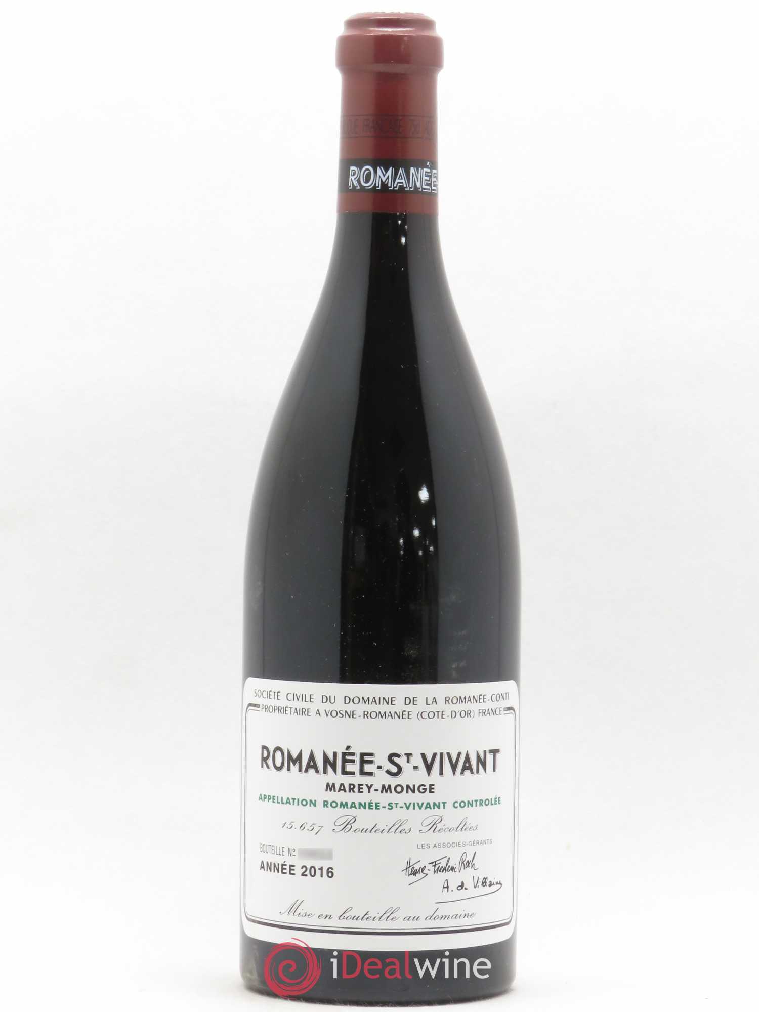 Romanée-Saint-Vivant Grand Cru Domaine de la Romanée-Conti 2016 - Lot de 1 bouteille - 0