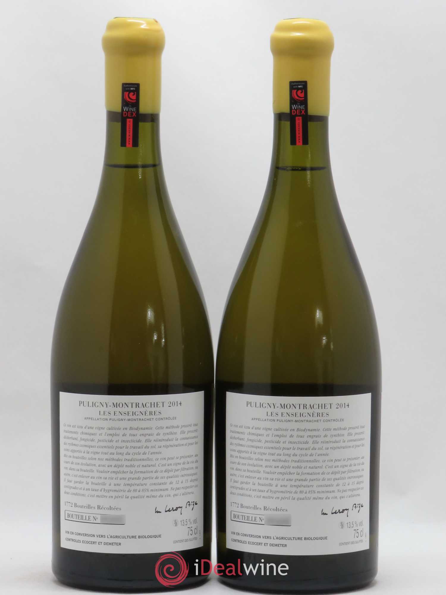 Puligny-Montrachet Les Enseignères d'Auvenay (Domaine) 2014 - Lot de 2 bouteilles - 1