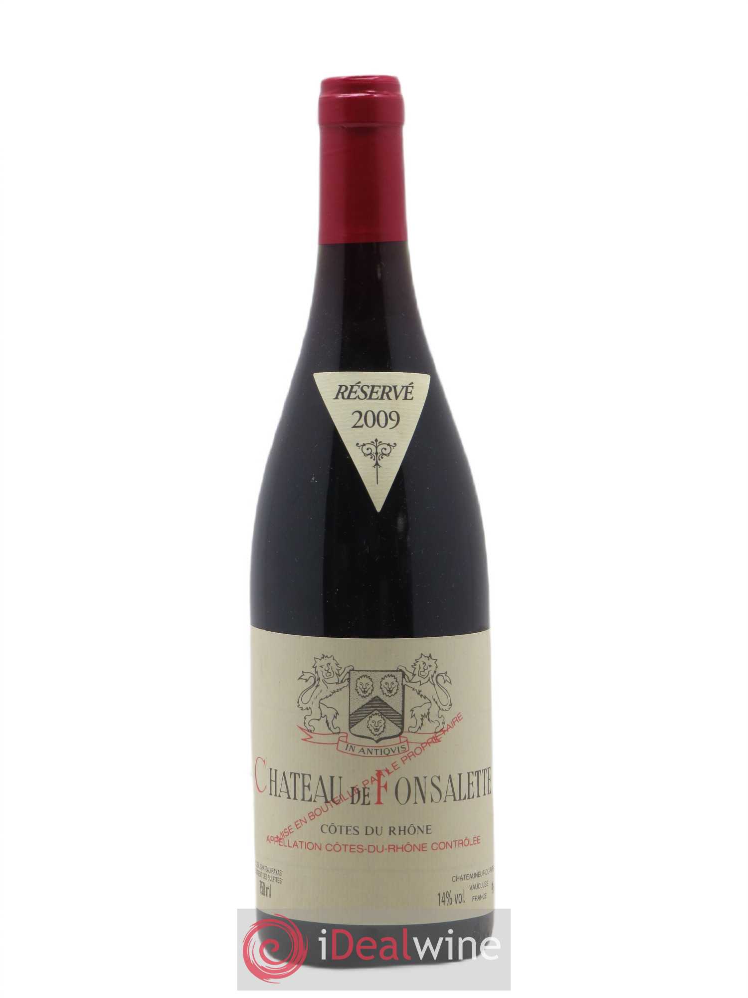 Côtes-du-Rhône Château de Fonsalette Emmanuel Reynaud 2009 - Lot de 1 bouteille - 0