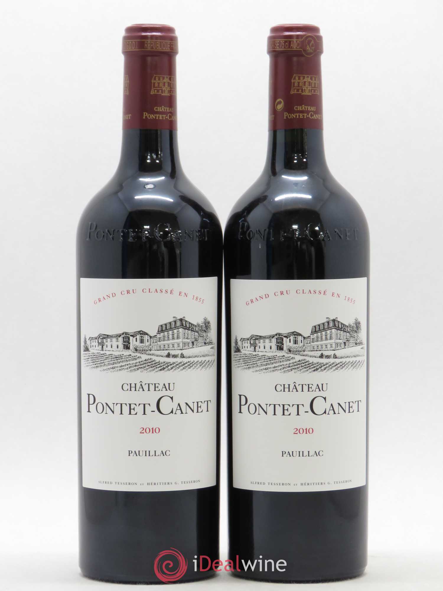 Château Pontet Canet 5ème Grand Cru Classé 2010 - Lot de 2 bouteilles - 0