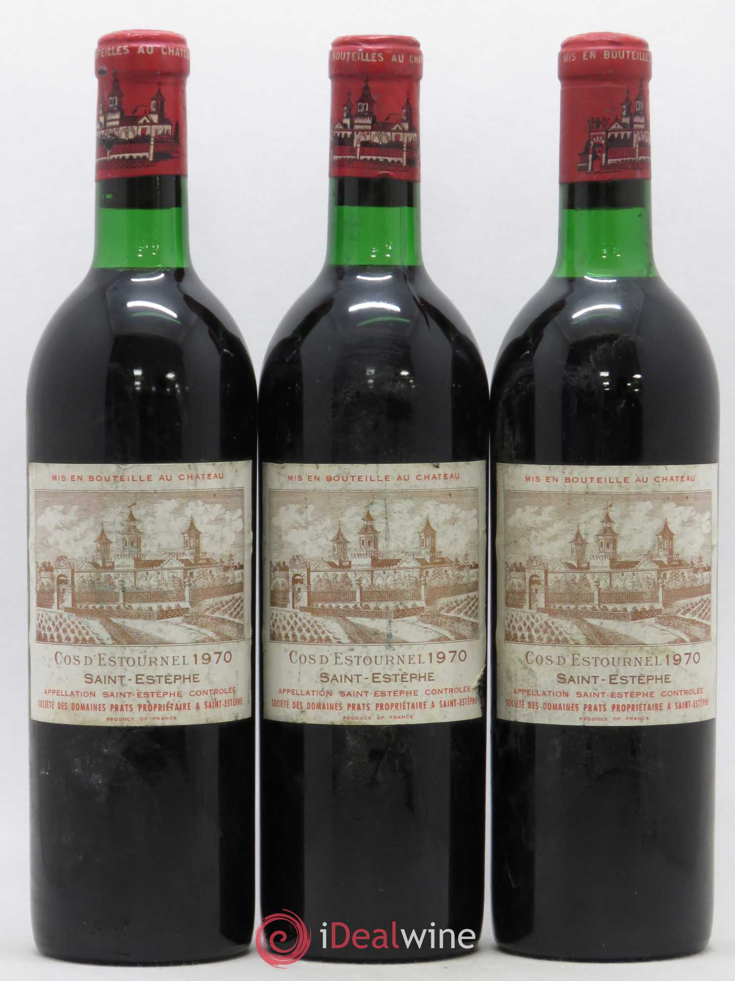 Cos d'Estournel 2ème Grand Cru Classé 1970 - Lot de 3 bouteilles - 0