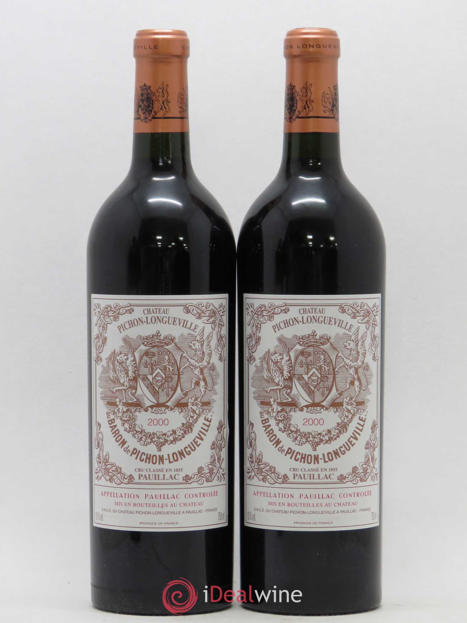 Pichon Longueville Baron 2ème Grand Cru Classé 2000 - Lot de 2 bouteilles - 0