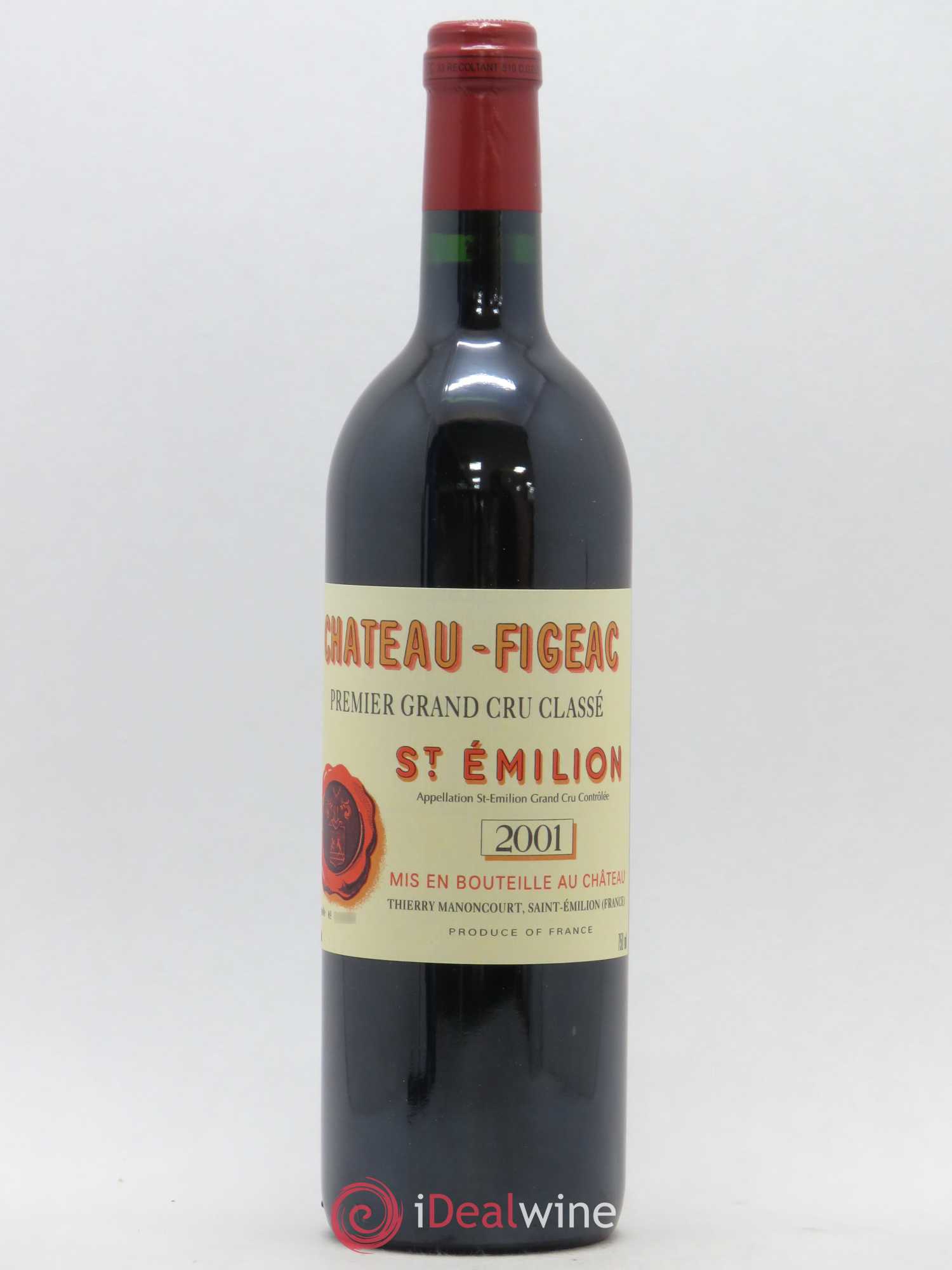 Château Figeac 1er Grand Cru Classé A 2001 - Lot de 1 bouteille - 0