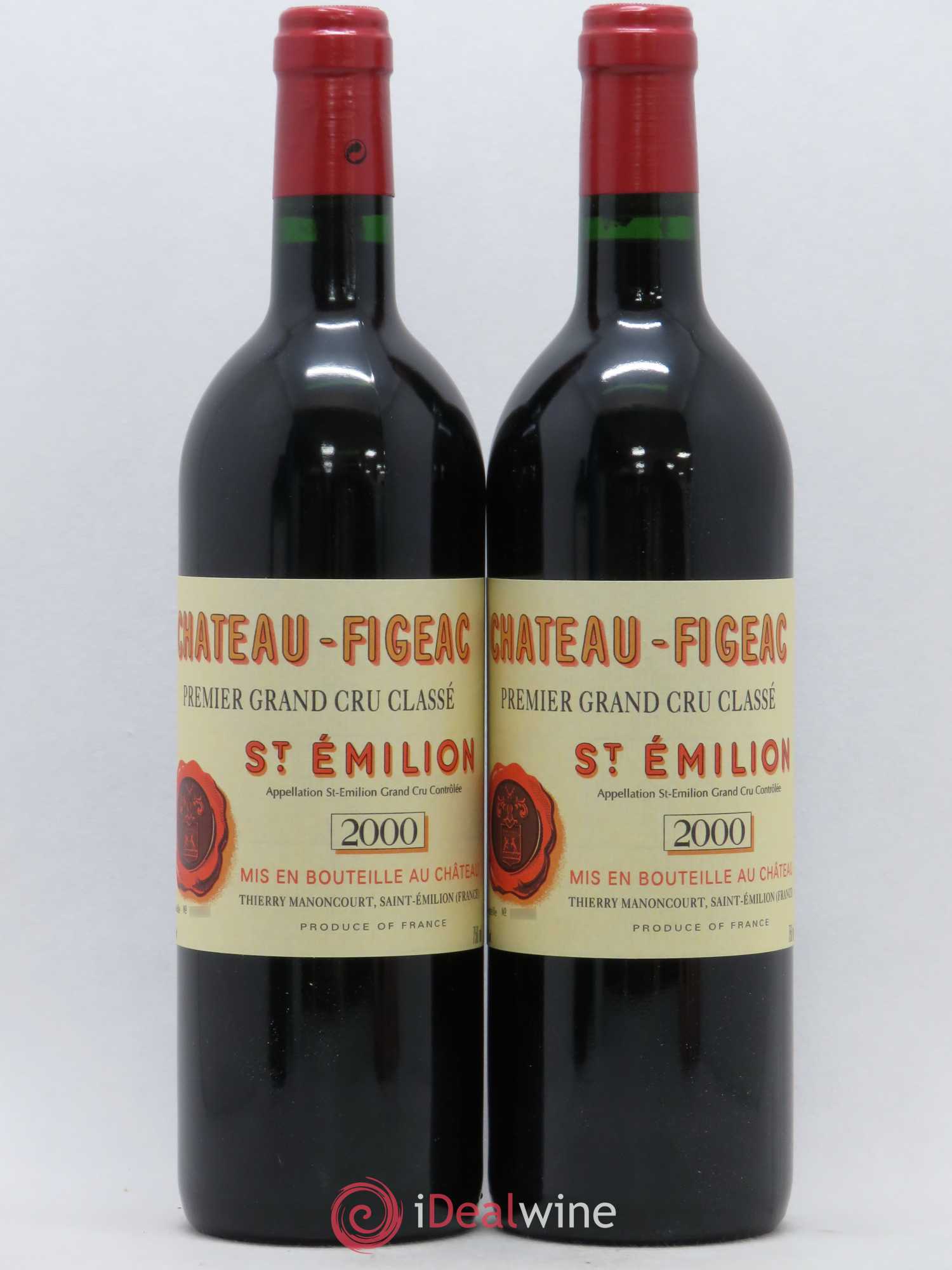 Château Figeac 1er Grand Cru Classé A 2000 - Lot de 2 bouteilles - 0
