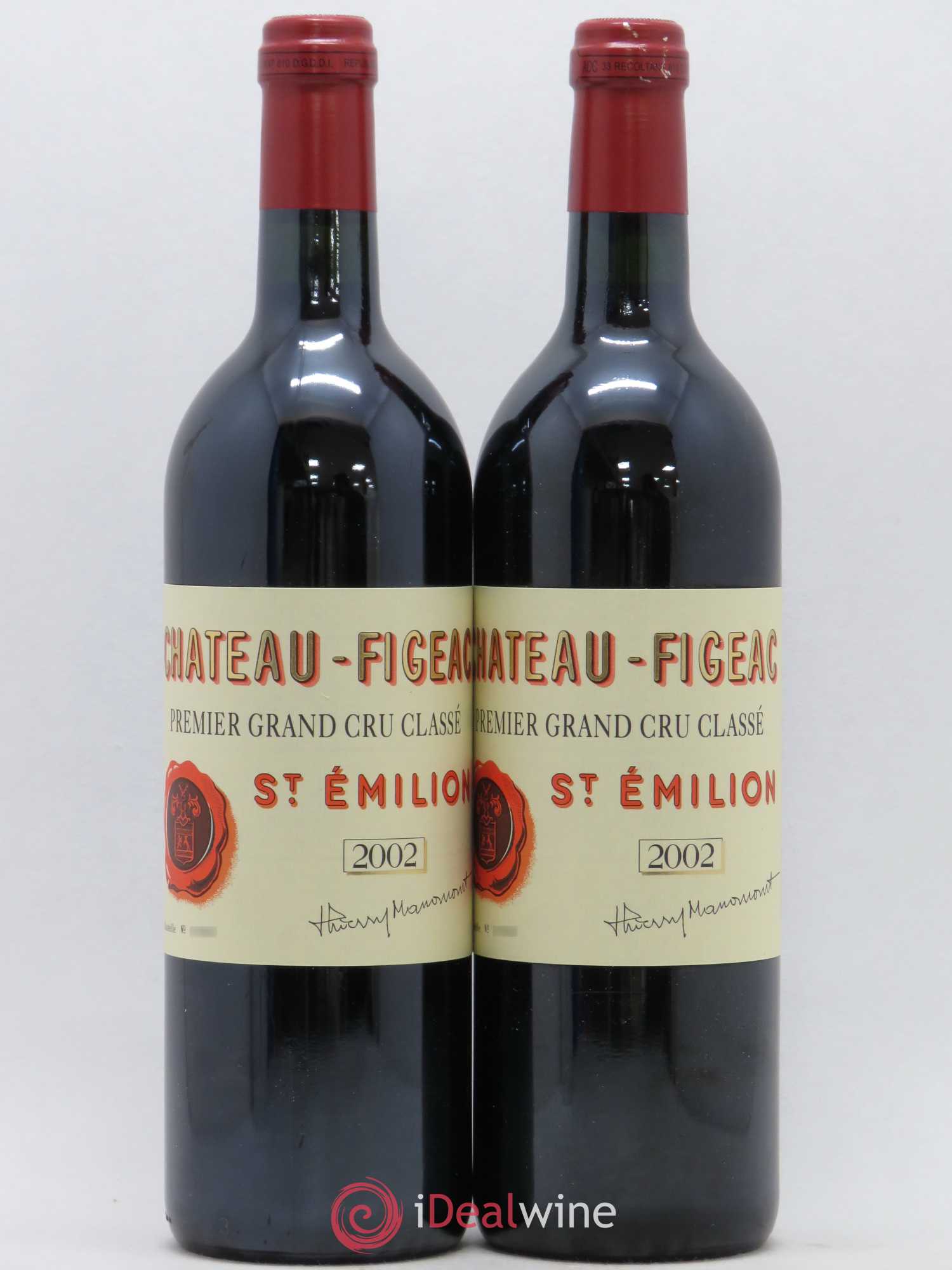 Château Figeac 1er Grand Cru Classé A 2002 - Lot de 2 bouteilles - 0