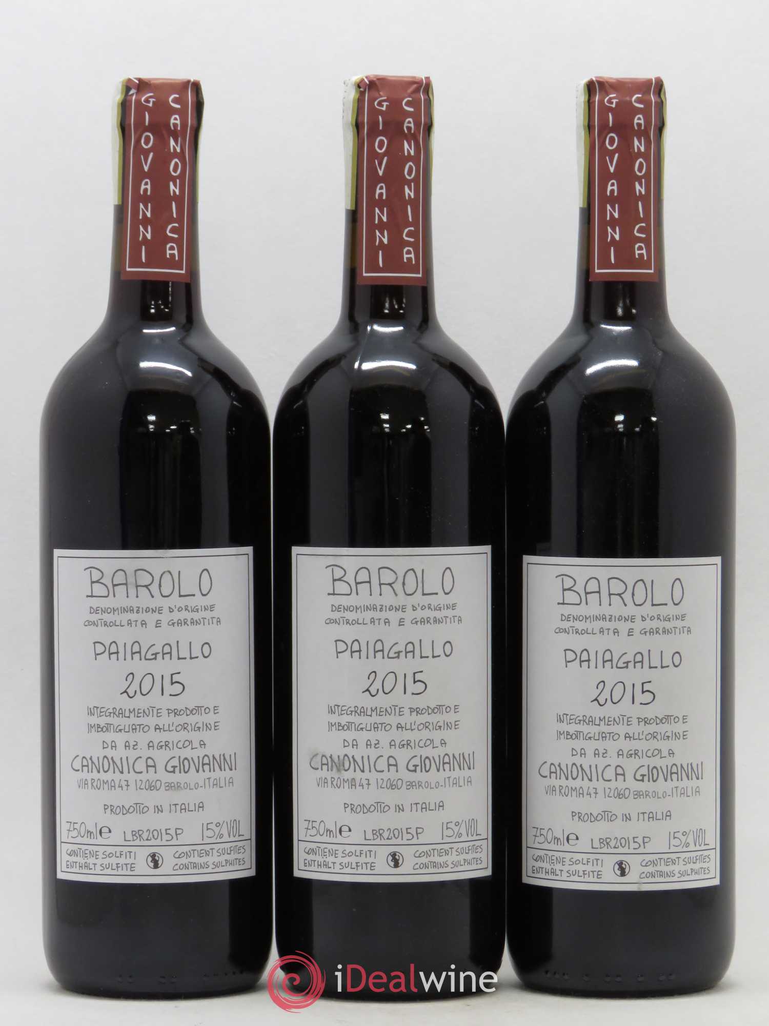Barolo Paiagallo Giovanni Canonica 2015 - Posten von 3 Flaschen - 0