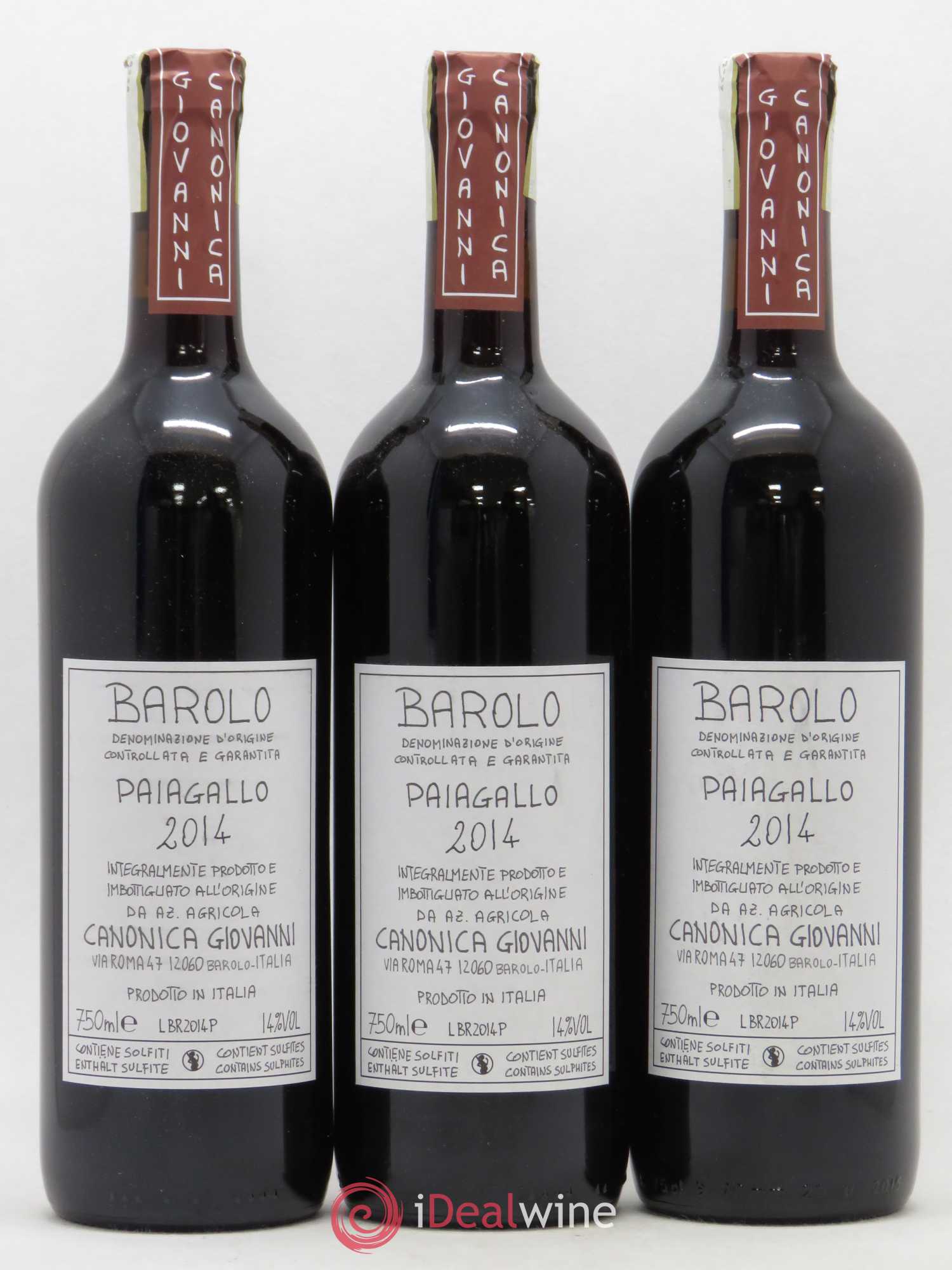 Barolo Paiagallo Giovanni Canonica 2014 - Posten von 3 Flaschen - 0
