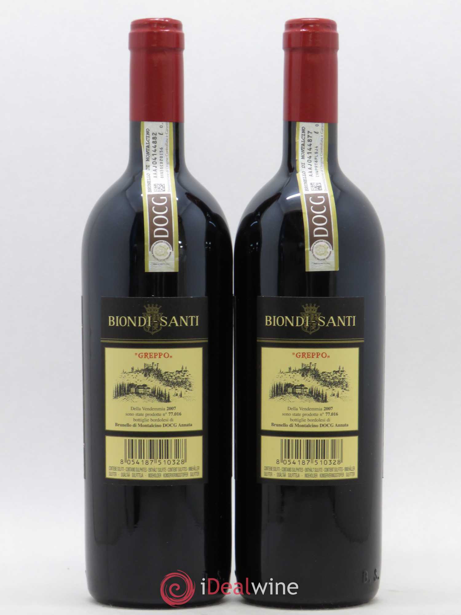 Brunello di Montalcino DOCG Riserva Biondi-Santi Tenuta Greppo Tenuta Greppo 2007 - Lot de 2 bouteilles - 1