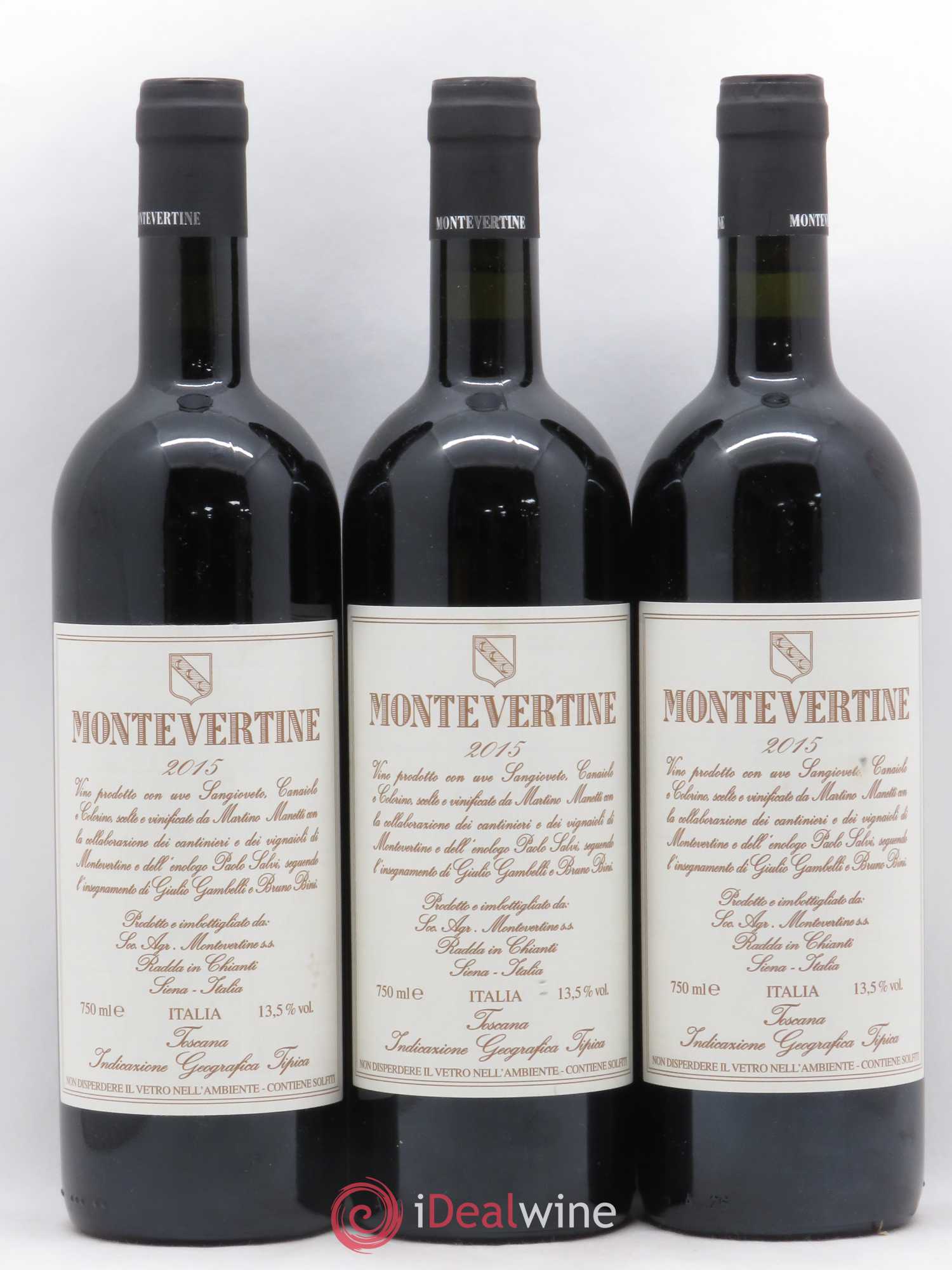 Toscana IGT Montevertine Famille Manetti 2015 - Lot de 3 bouteilles - 0