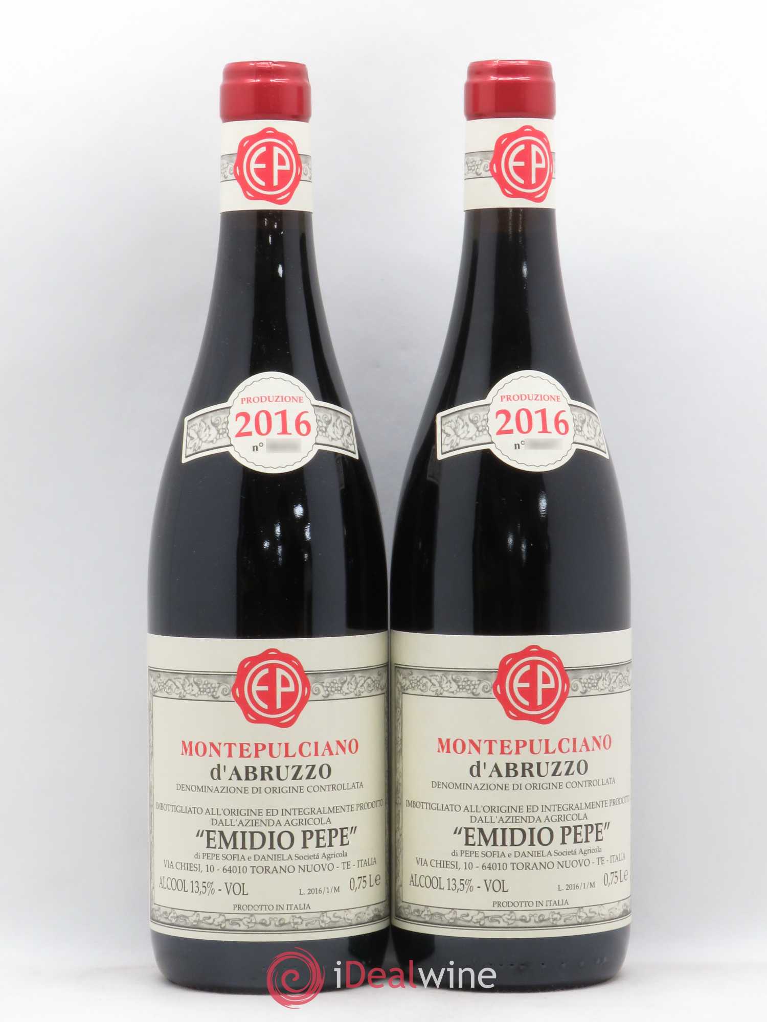 Montepulciano d'Abruzzo DOC Riserva Vecchie Viti Emidio Pepe 2016 - Lot de 2 bouteilles - 0