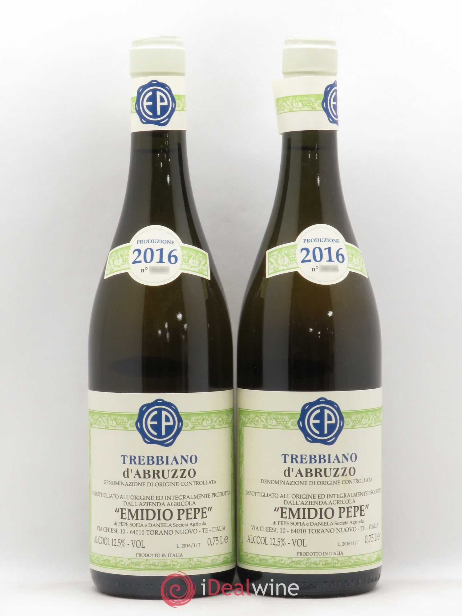 Trebbiano d'Abruzzo DOC Vecchie Viti Emidio Pepe 2016 - Lot de 2 bouteilles - 0