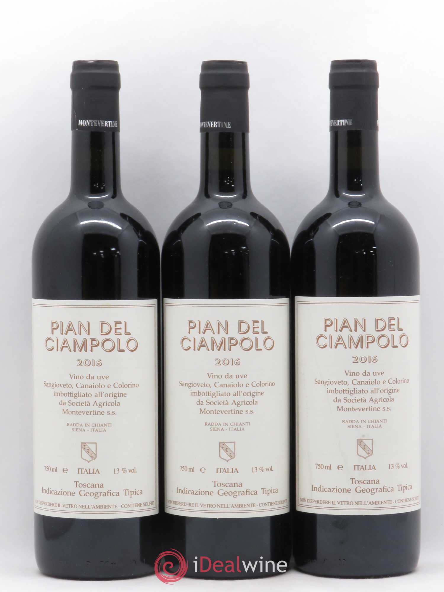 Toscana IGT Montevertine Pian Del Ciampolo Sangioveto Canaiolo e Colorino 2016 - Posten von 3 Flaschen - 0