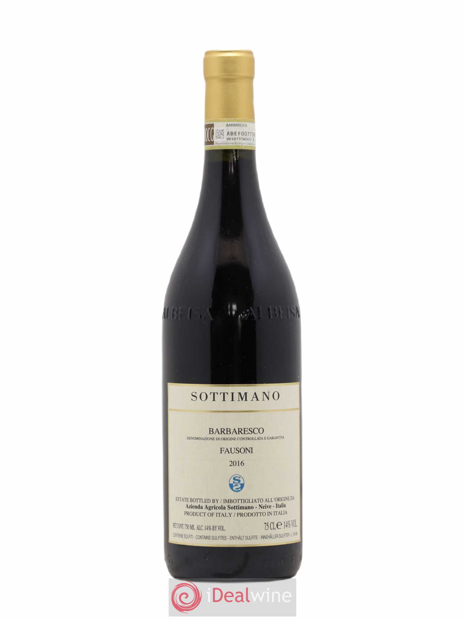 Barbaresco DOCG Fausoni Sottimano 2016 - Lot de 1 bouteille - 0