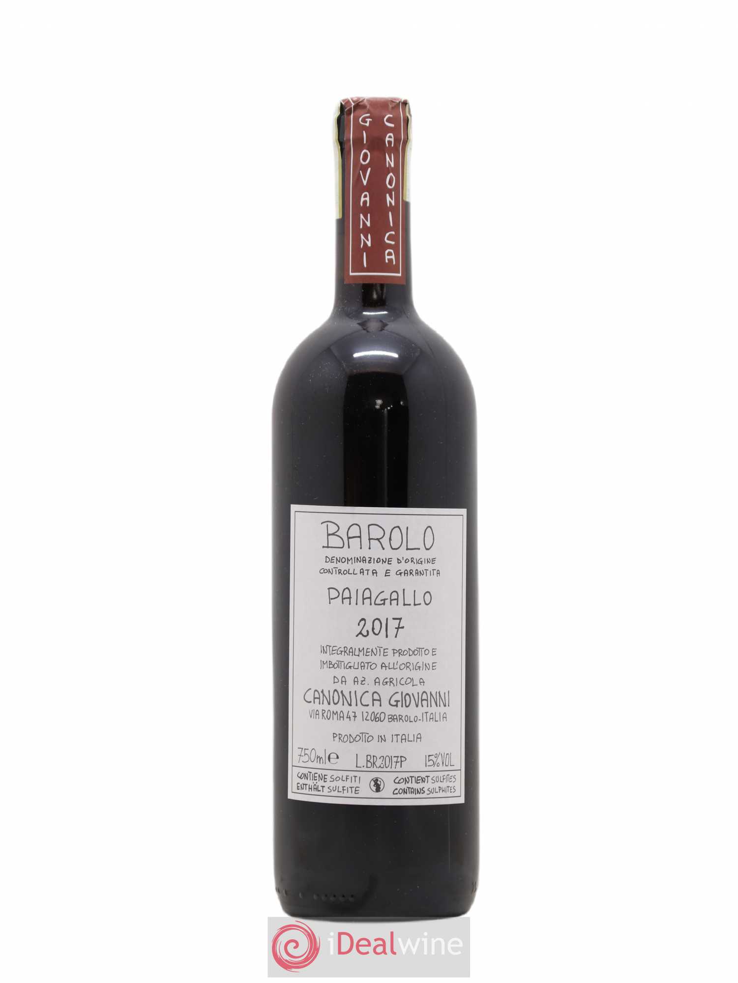 Barolo DOCG Paiagallo Giovanni Canonica 2017 - Lot de 1 bouteille - 0