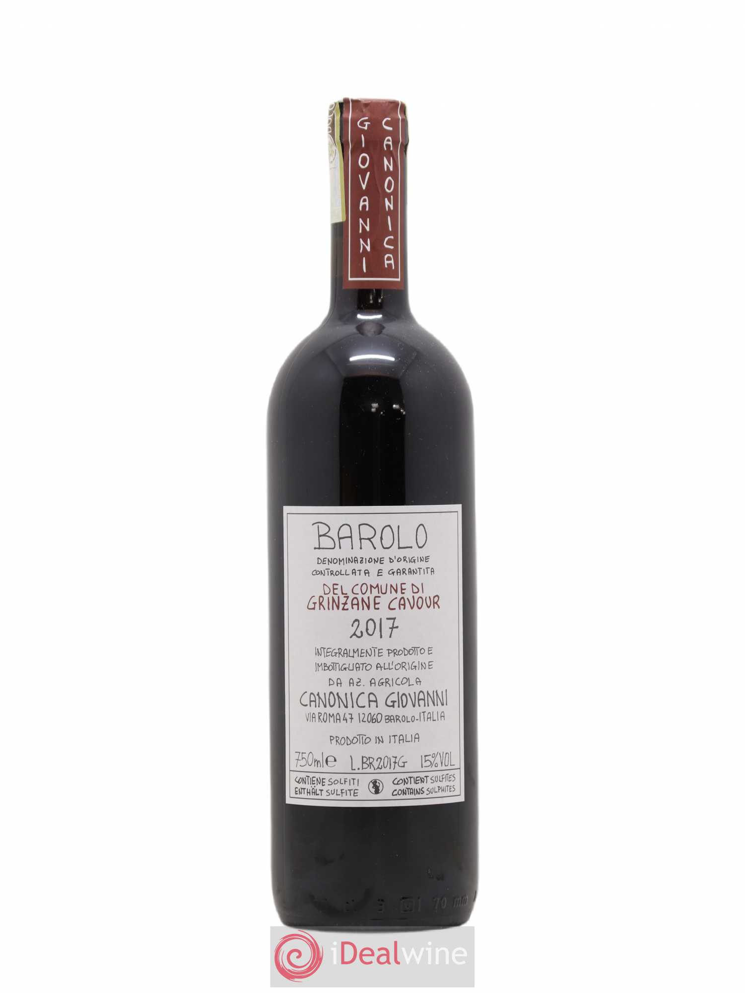 Barolo Grinzane Cavour Giovanni Canonica 2017 - Lot de 1 bouteille - 0