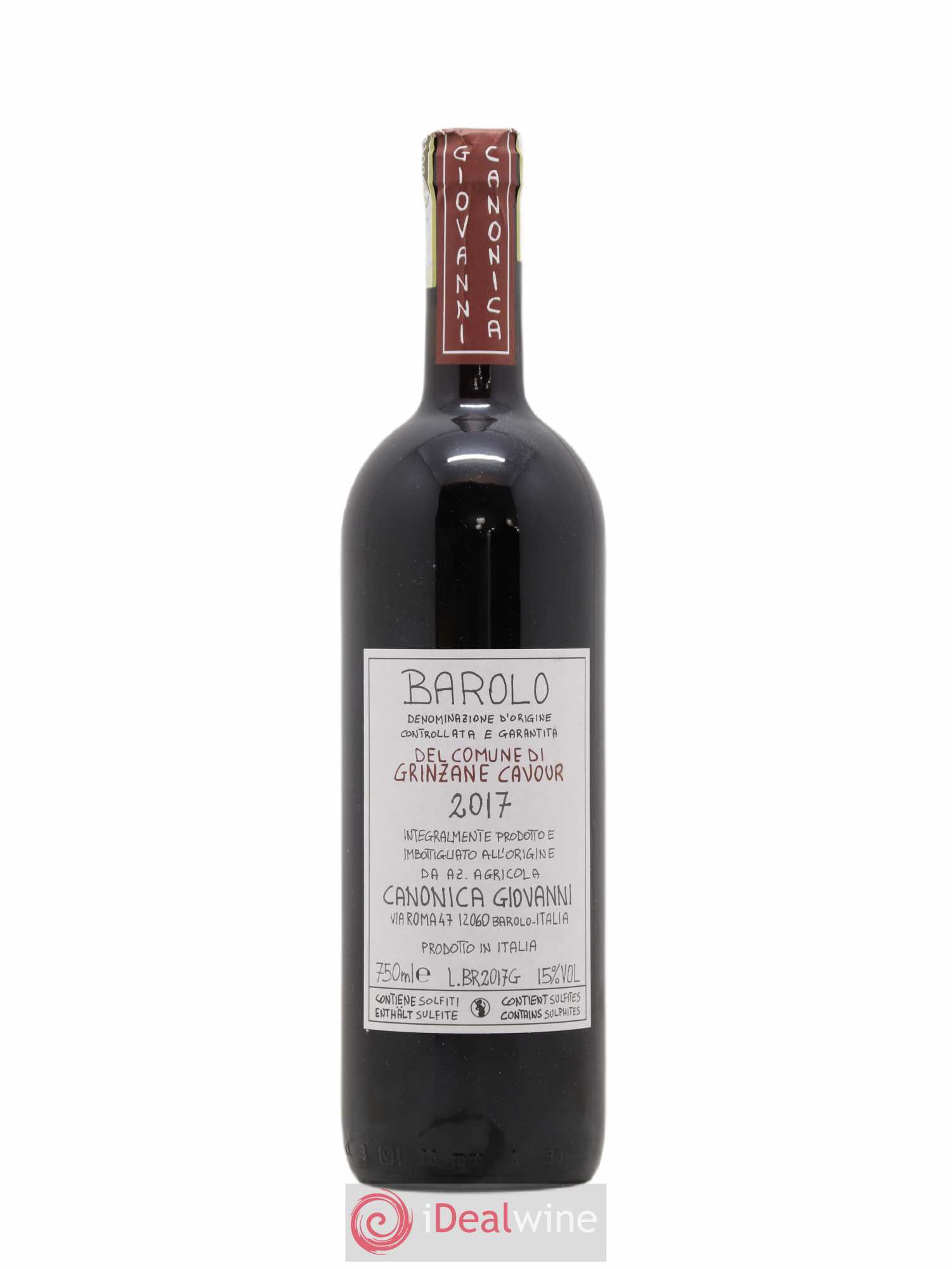 Barolo Grinzane Cavour Giovanni Canonica 2017 - Lot de 1 bouteille - 0