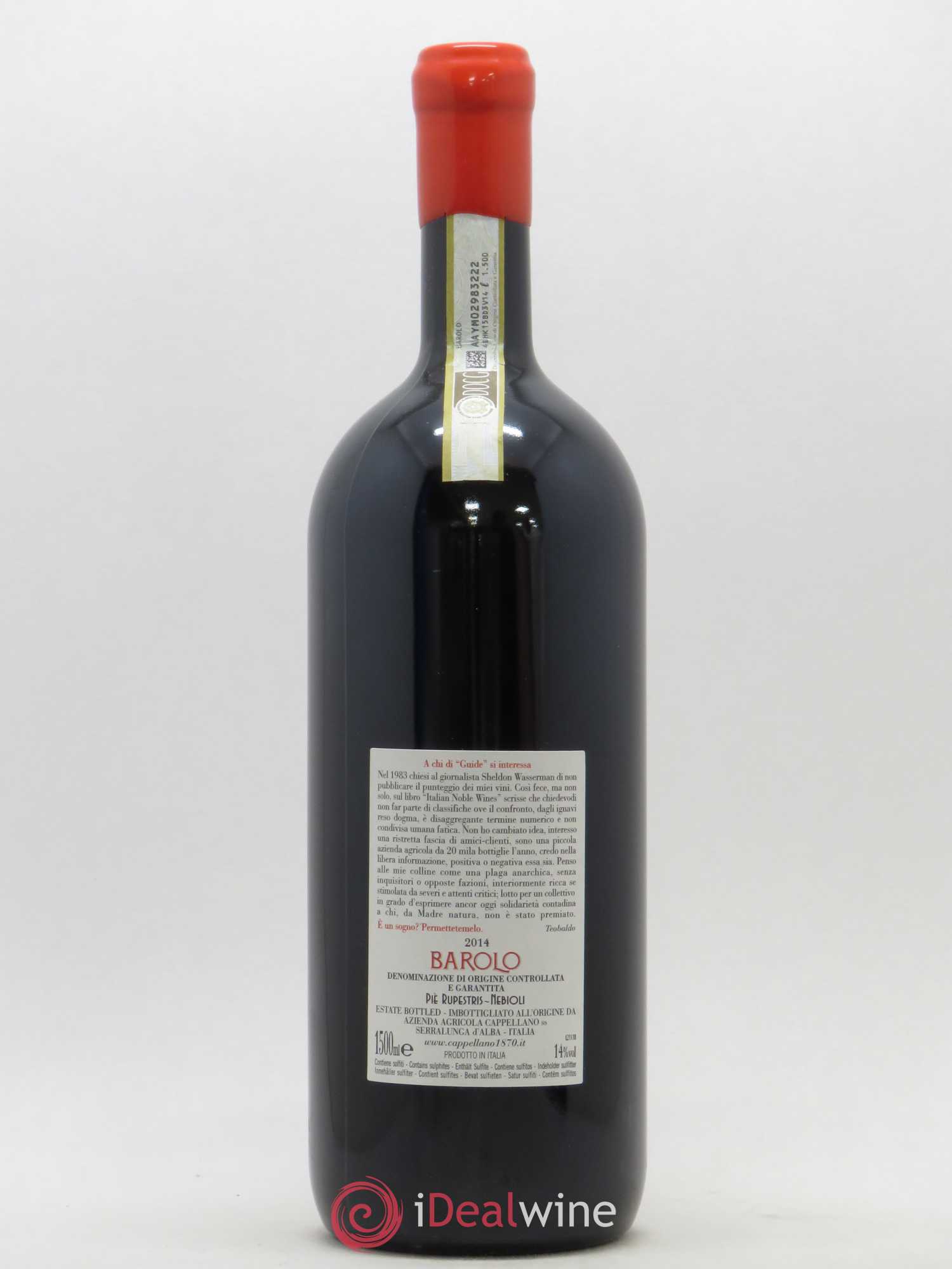 Barolo Cappellano Pie Rupestris 2014 - Posten von 1 Magnum - 1
