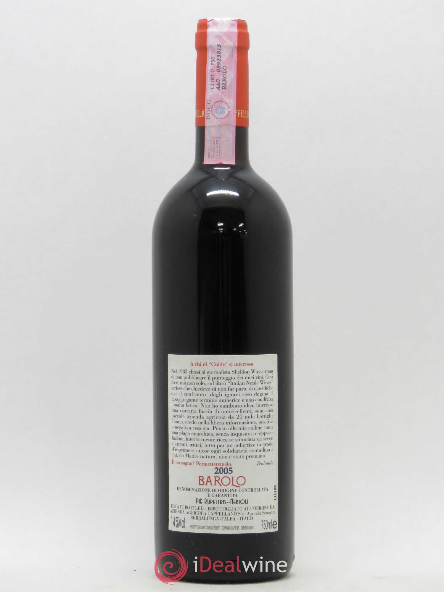 Barolo Cappellano Pie Rupestris 2005 - Posten von 1 Flasche - 1