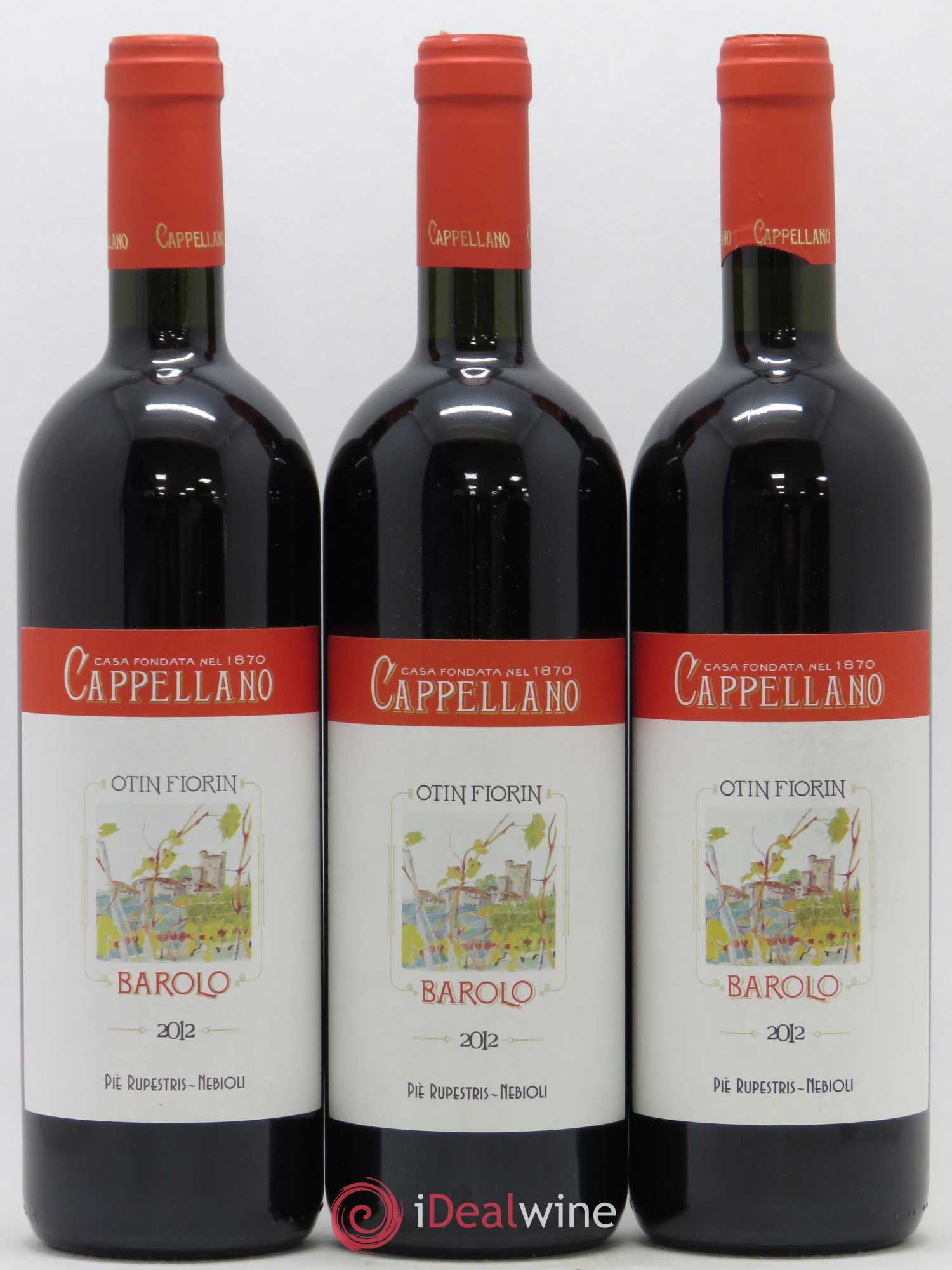Barolo Cappellano Pie Rupestris 2012 - Lot de 3 bouteilles - 0