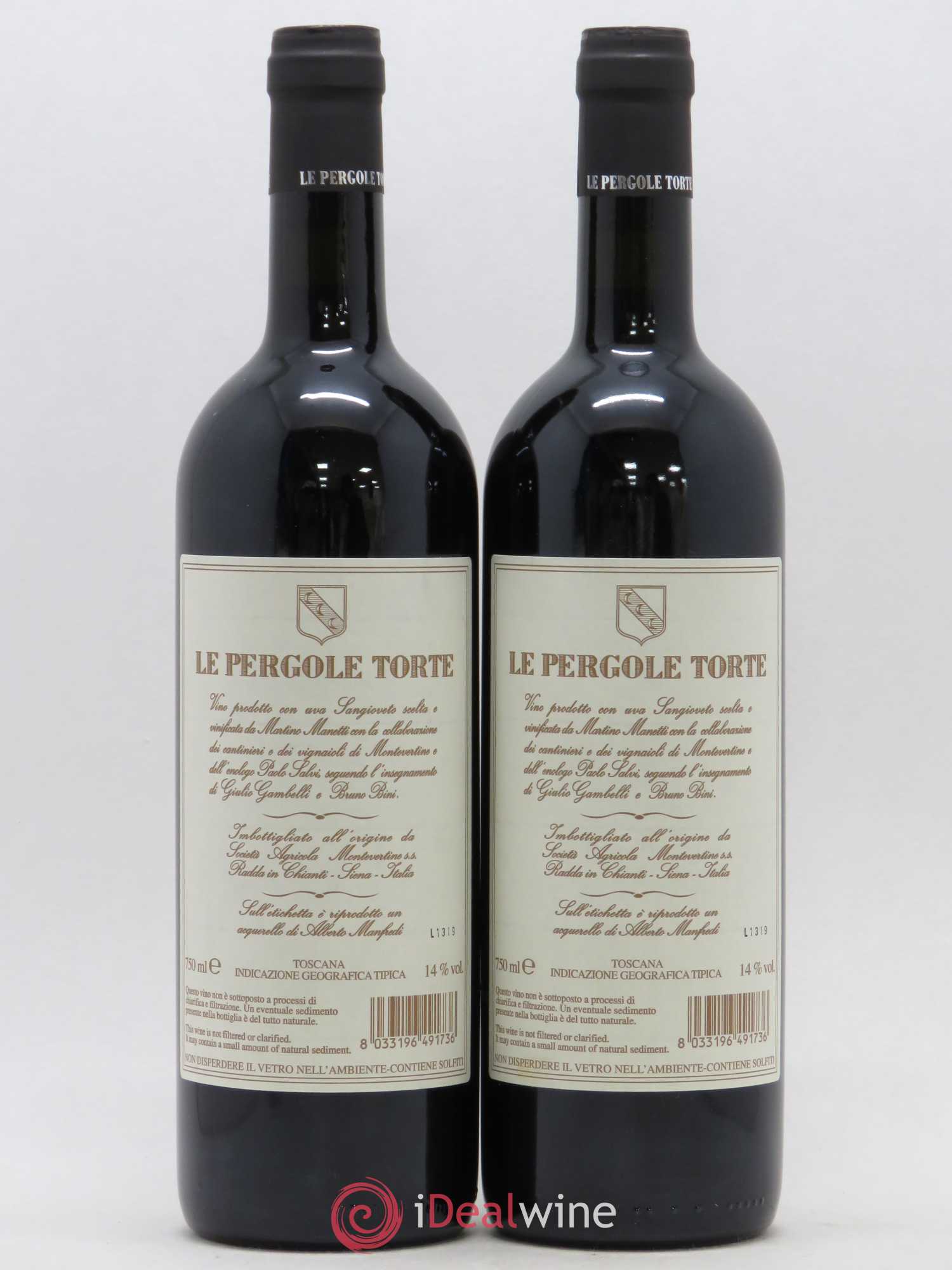 Toscana IGT Montevertine Le Pergole Torte Famille Manetti 2016 - Lot de 2 bouteilles - 1