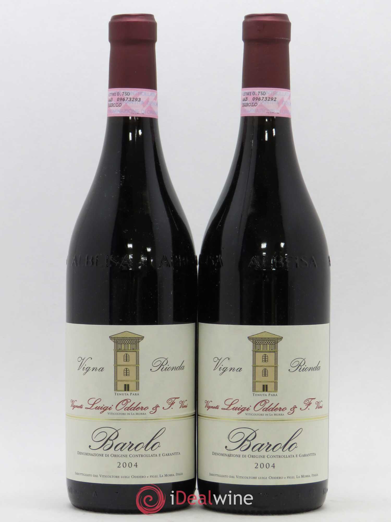 Barolo Vigna Rionda Luigi Oddero 2004 - Posten von 2 Flaschen - 0