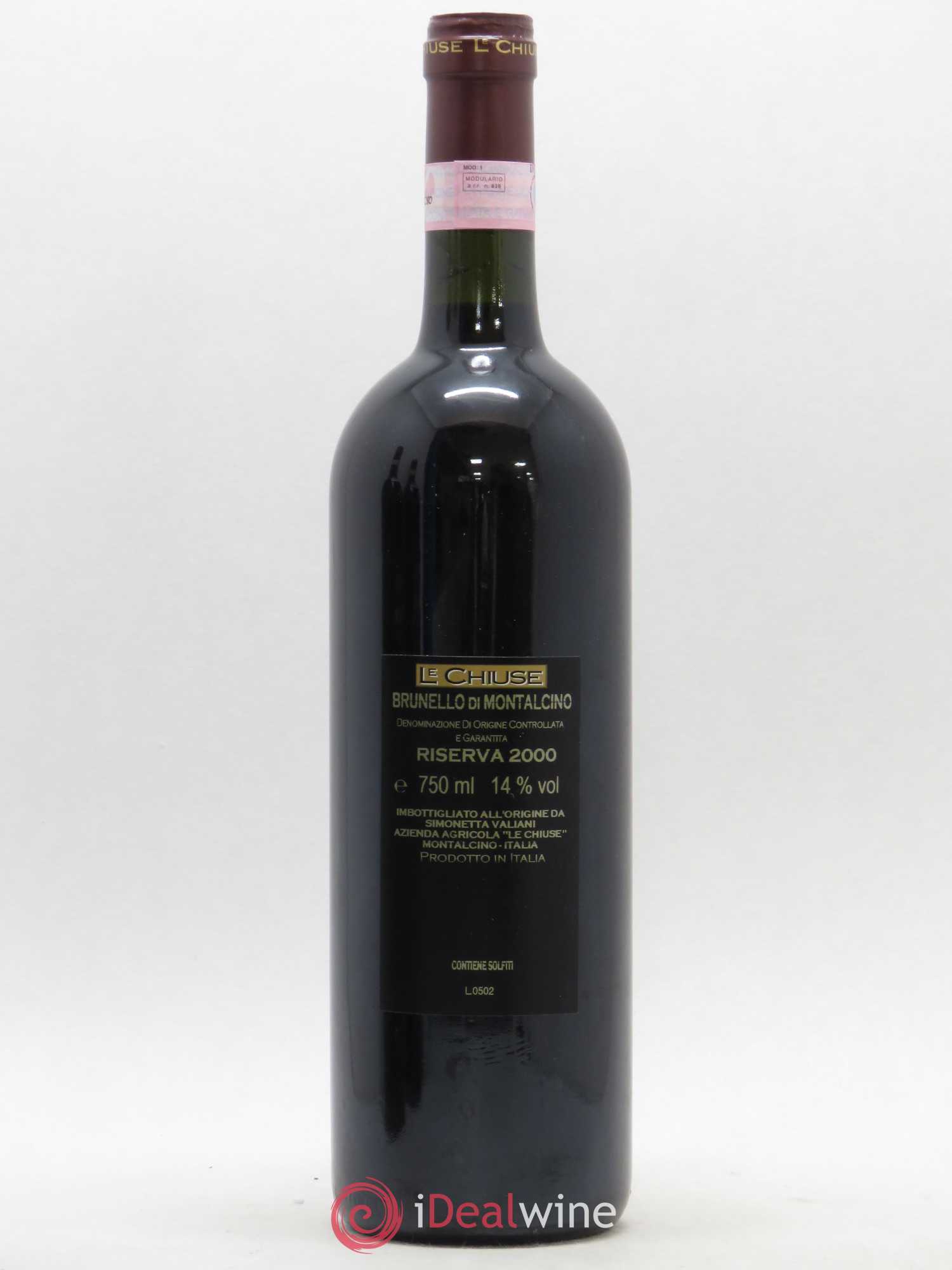 Brunello di Montalcino DOCG Le Chiuse Riserva 2000 - Lotto di 1 bottiglia - 1