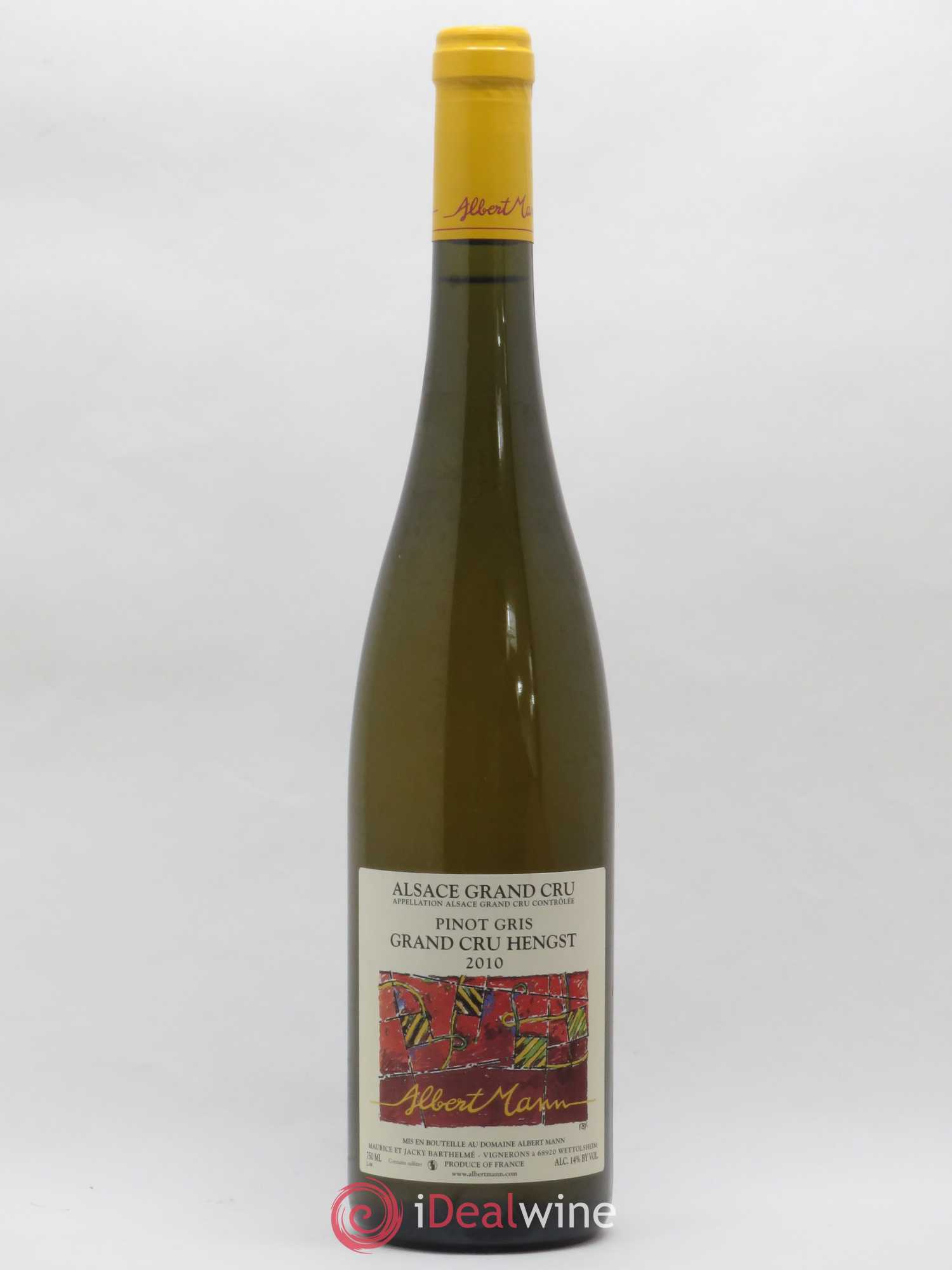 Alsace Pinot Gris Grand Cru Hengst Albert Mann 2010 - Lot de 1 bouteille - 0