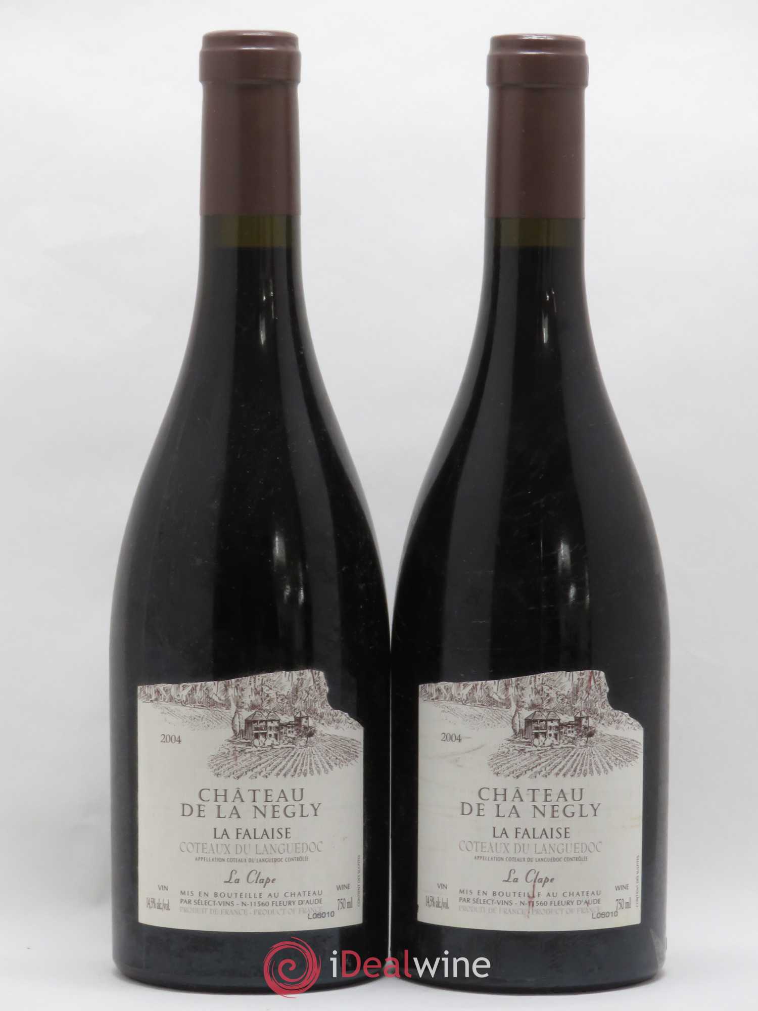 Coteaux du Languedoc La Clape Château de La Négly La Falaise Jean Paux-Rosset 2004 - Lot of 5 bottles - 2