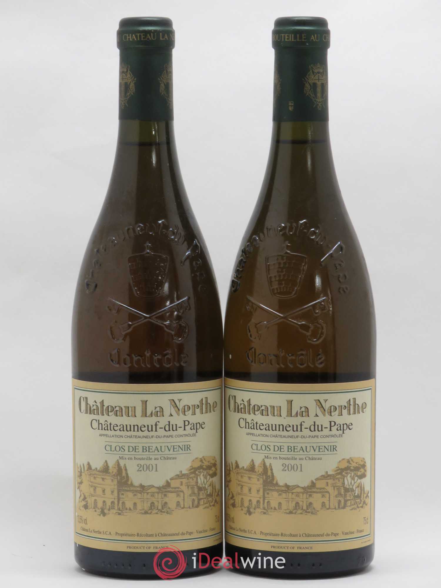 Châteauneuf-du-Pape Clos de Beauvenir Famille Richard 2001 - Lot de 2 bouteilles - 0