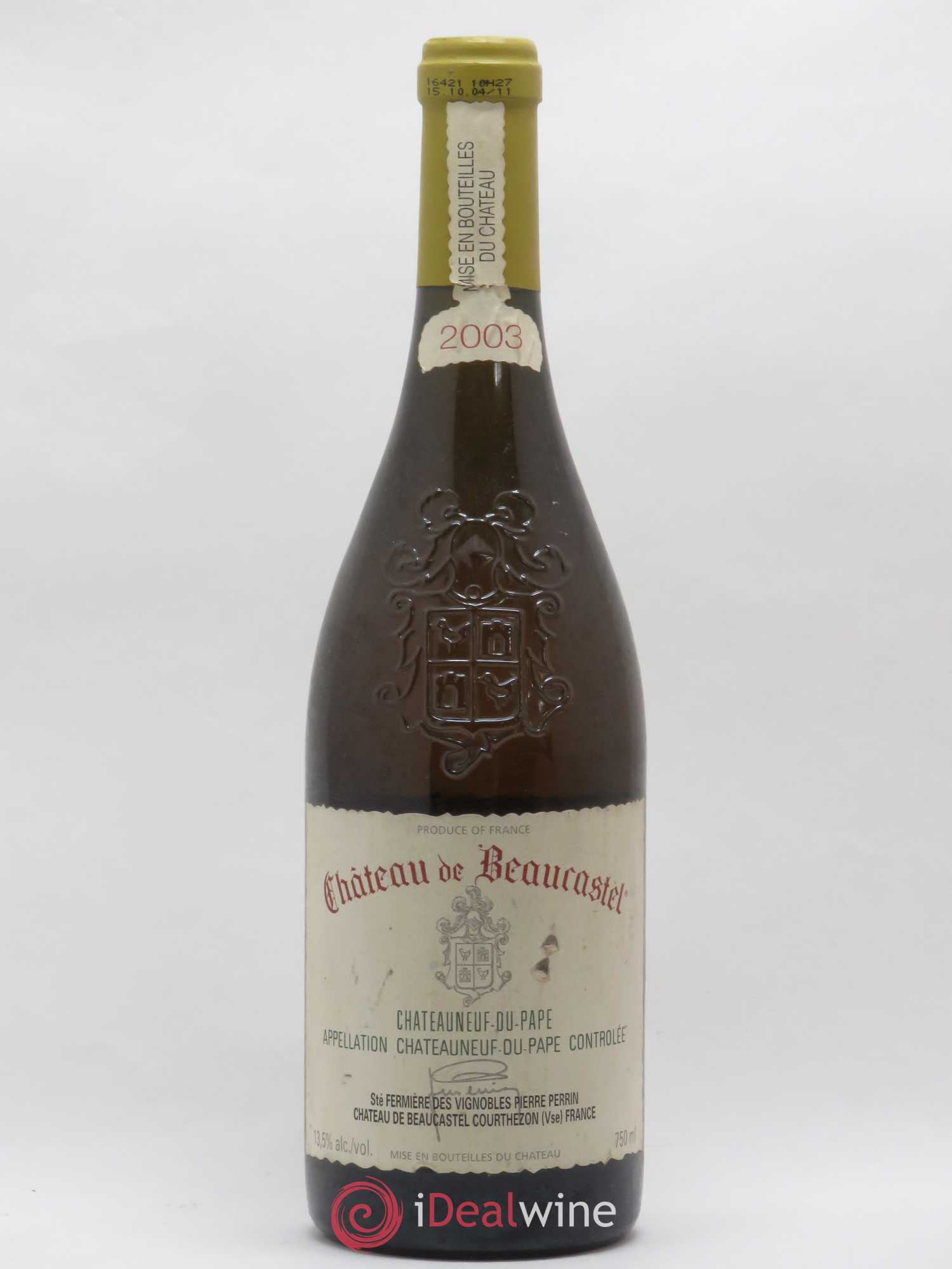 Châteauneuf-du-Pape Château de Beaucastel Famille Perrin 2003 - Lot de 1 bouteille - 0