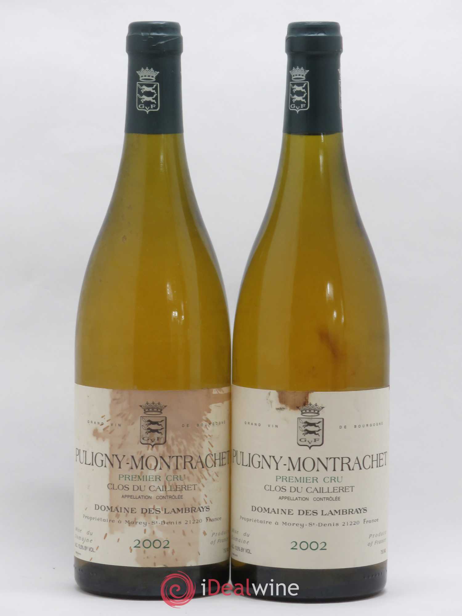 Puligny-Montrachet 1er Cru Clos du Cailleret Domaine des Lambrays 2002 - Lot de 2 bouteilles - 0