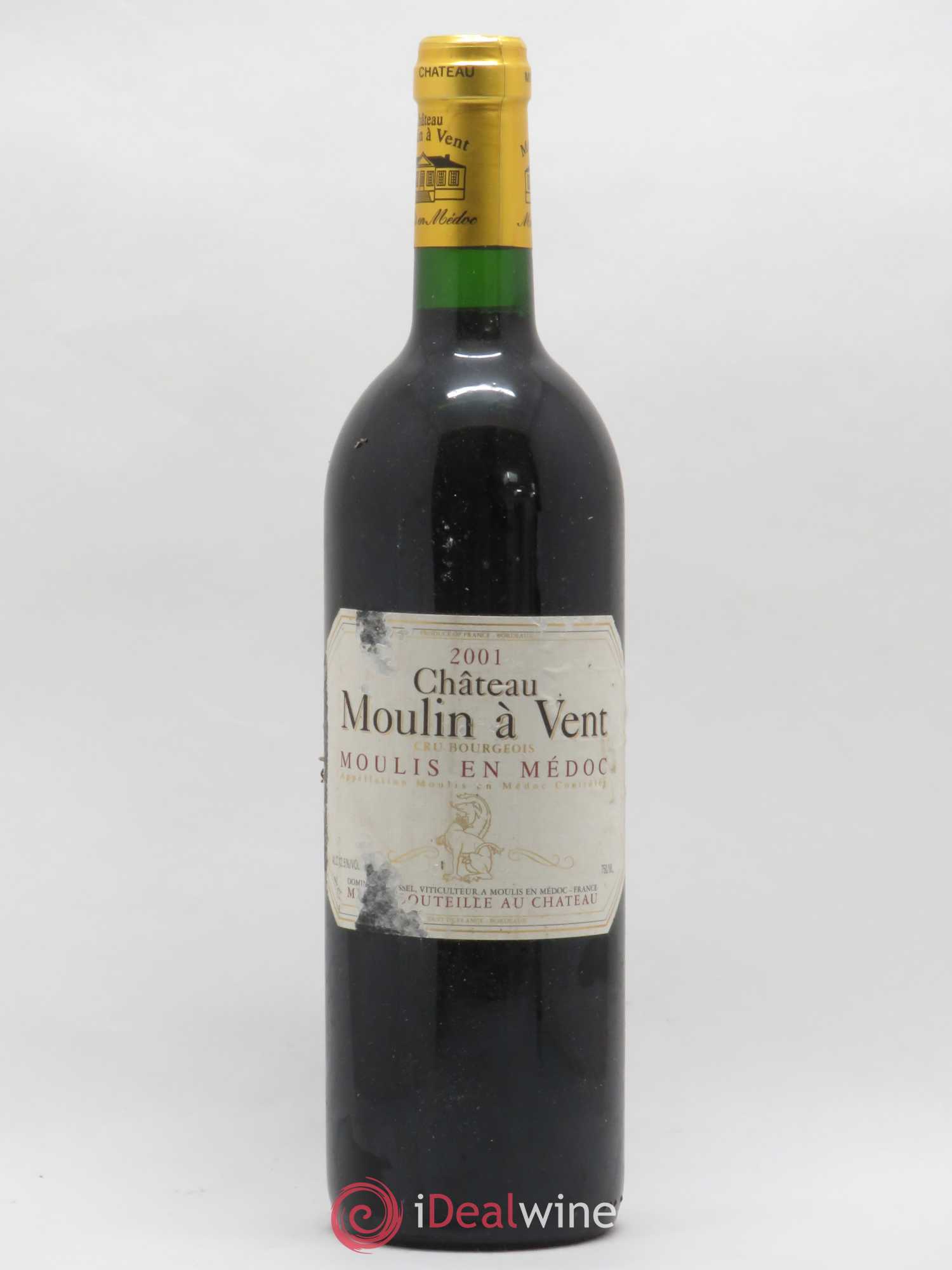 Château Moulin à Vent Cru Bourgeois (sans prix de réserve) 2001 - Lot de 1 bouteille - 0