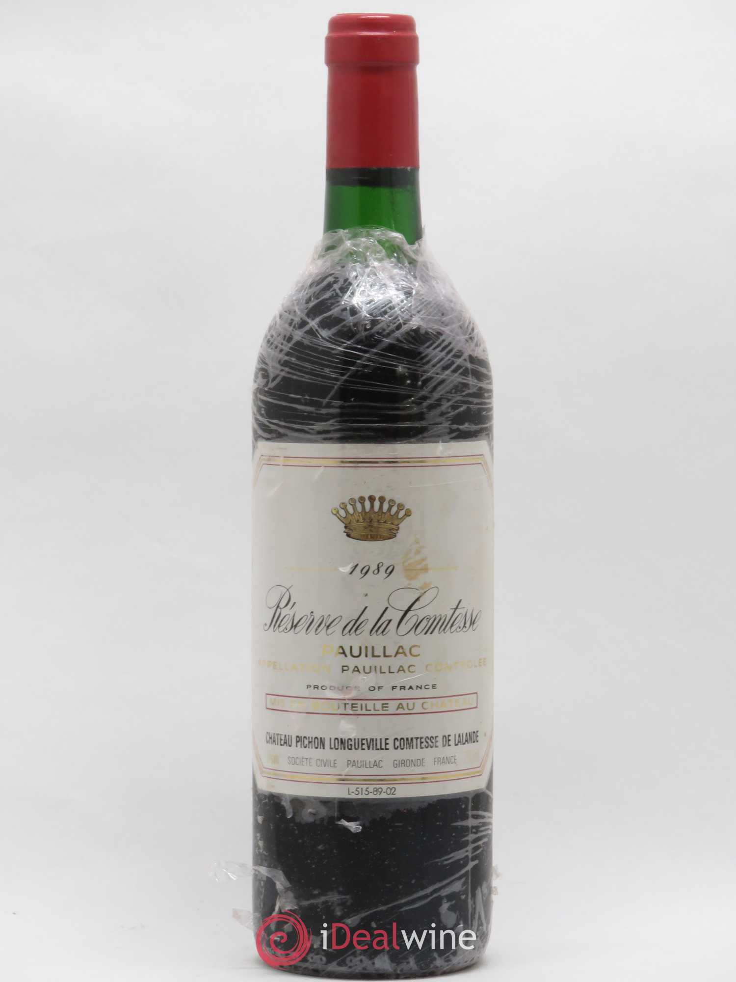 Réserve de la Comtesse Second Vin 1989 - Lot de 1 bouteille - 0