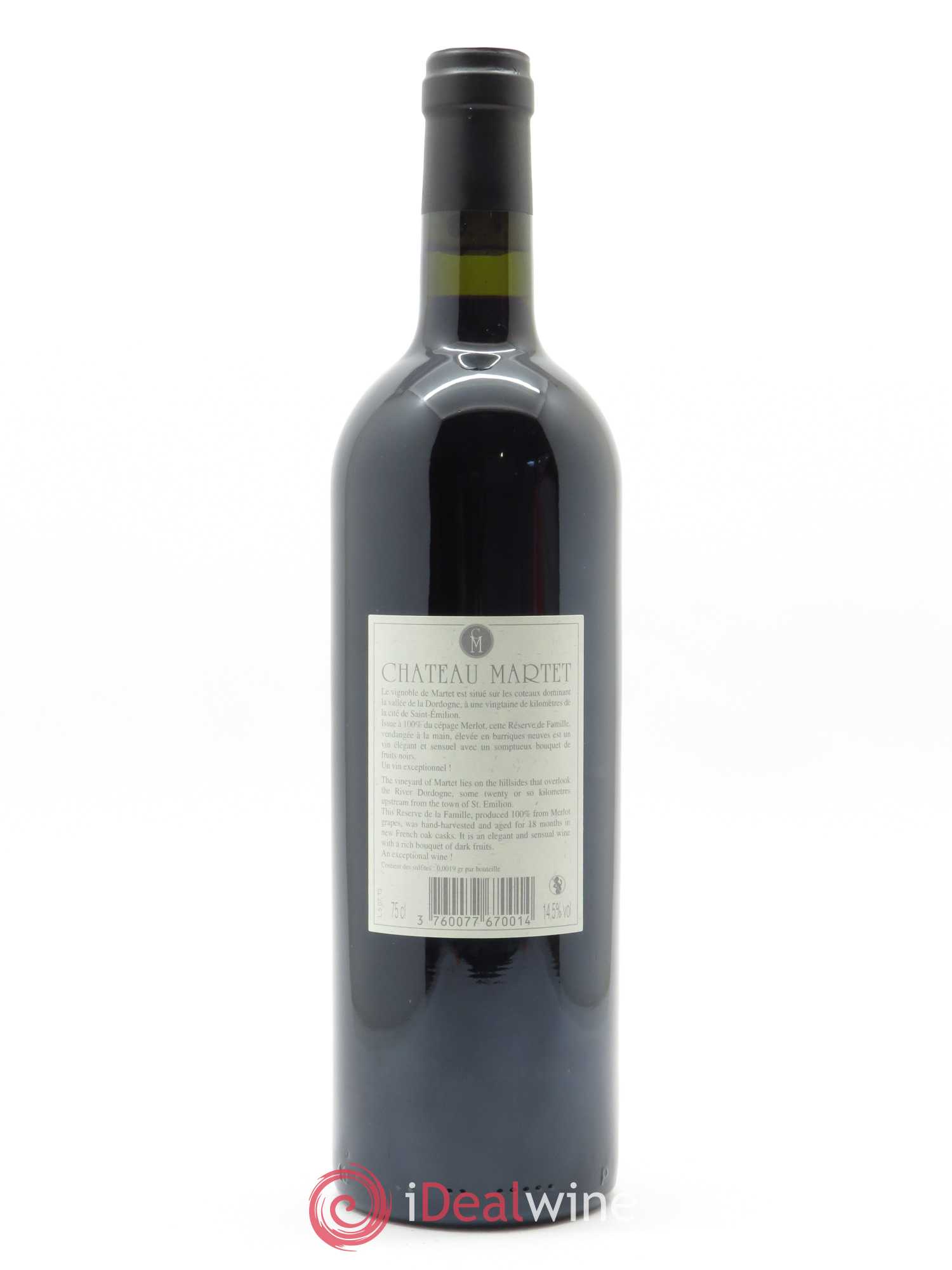 Château Martet 2011 - Lot de 1 bouteille - 1