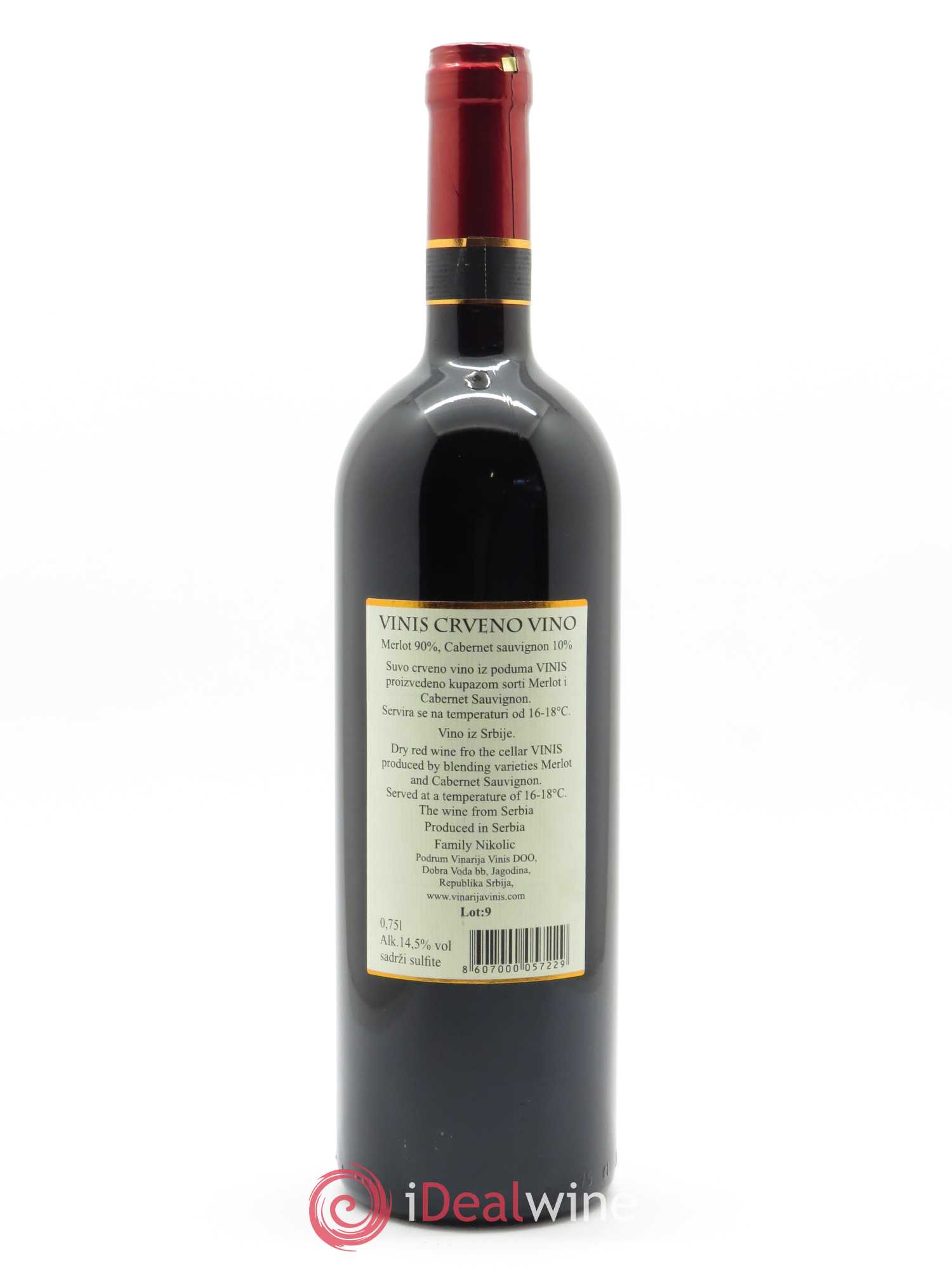 Vin de Serbie Vinis Cabernet sauvignon & Merlot Vinarija Vinis 2013 - Lot de 1 bouteille - 1