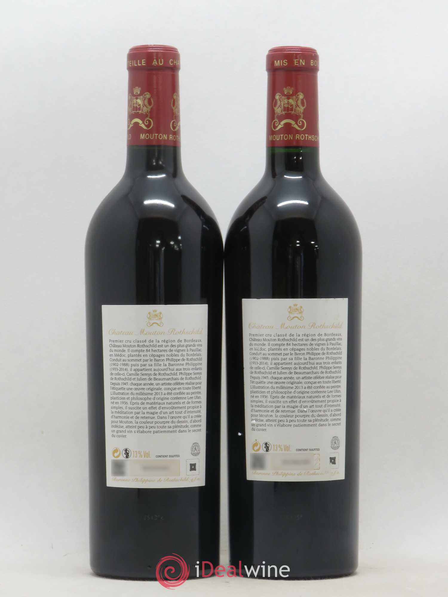 Château Mouton Rothschild 1er Grand Cru Classé 2013 - Lot de 2 bouteilles - 1