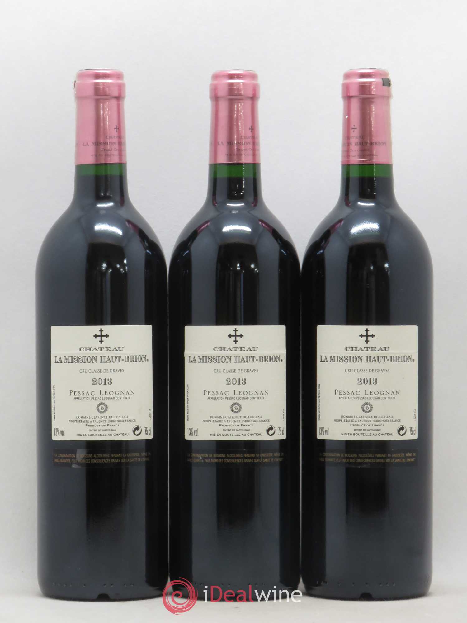 Château la Mission Haut-Brion Cru Classé de Graves 2013 - Lot de 3 bouteilles - 1