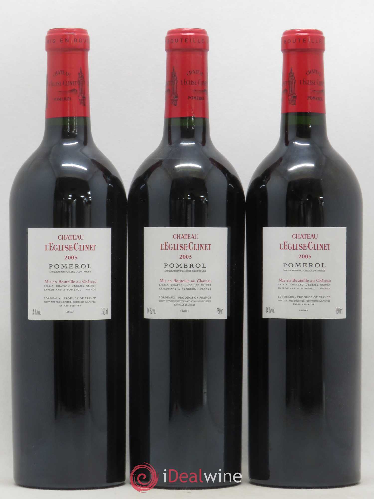 Château l' Église Clinet 2005 - Lot de 3 bouteilles - 1